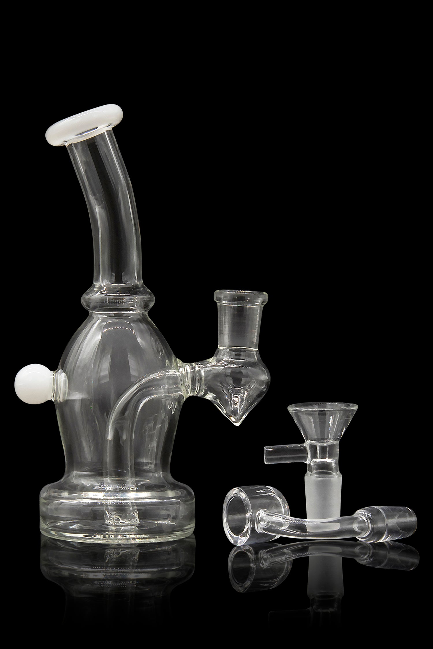Stunning Dewdrop Curved Body Dab Rig with Colorful Accents