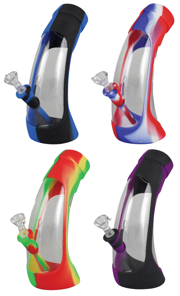 Stunning Horn Glass Silicone Water Pipe - Elevate Your Smoking Experience!