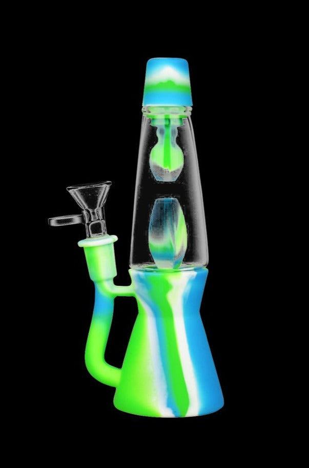 Futuristic Lava Lamp Silicone Water Pipe - A Retro Smoking Essential