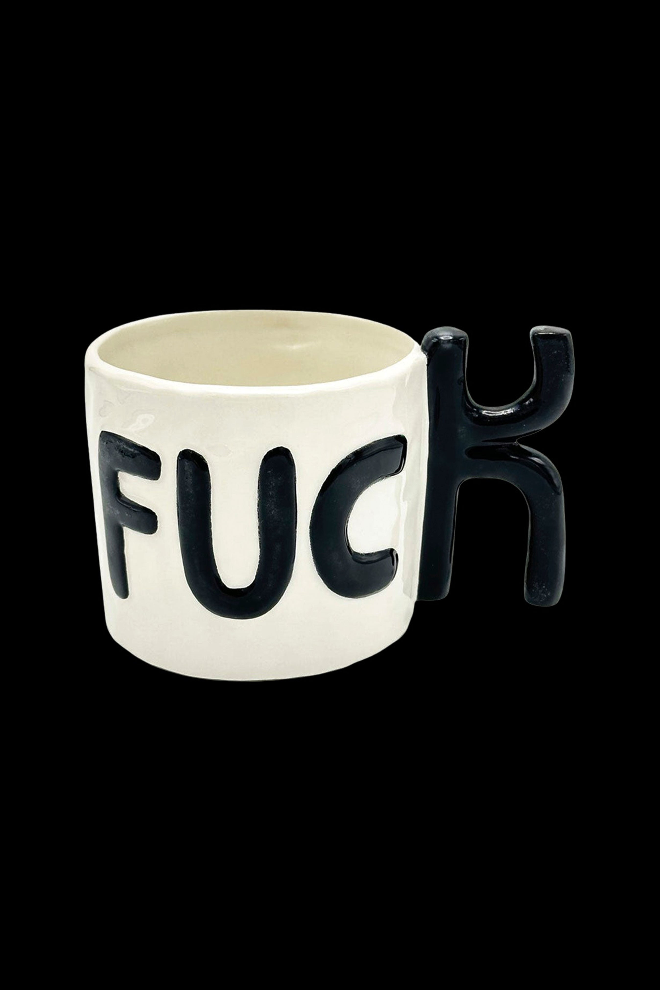 Edgy 'F' Handle 14oz Coffee Mug