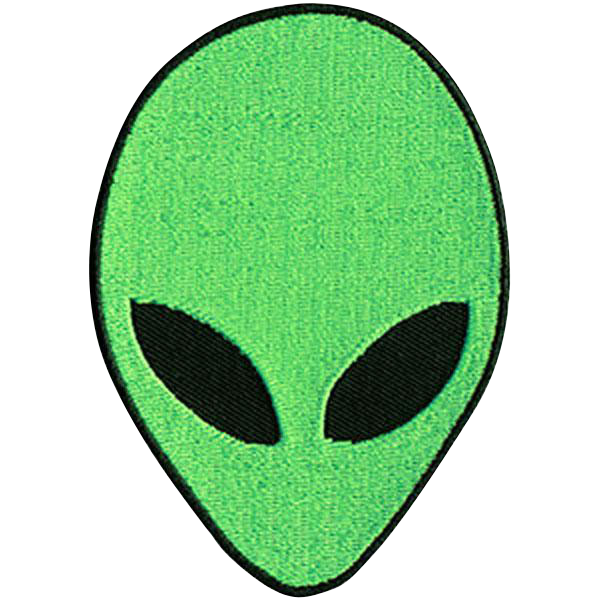 Stunning Alien Head Fuzzy Patch
