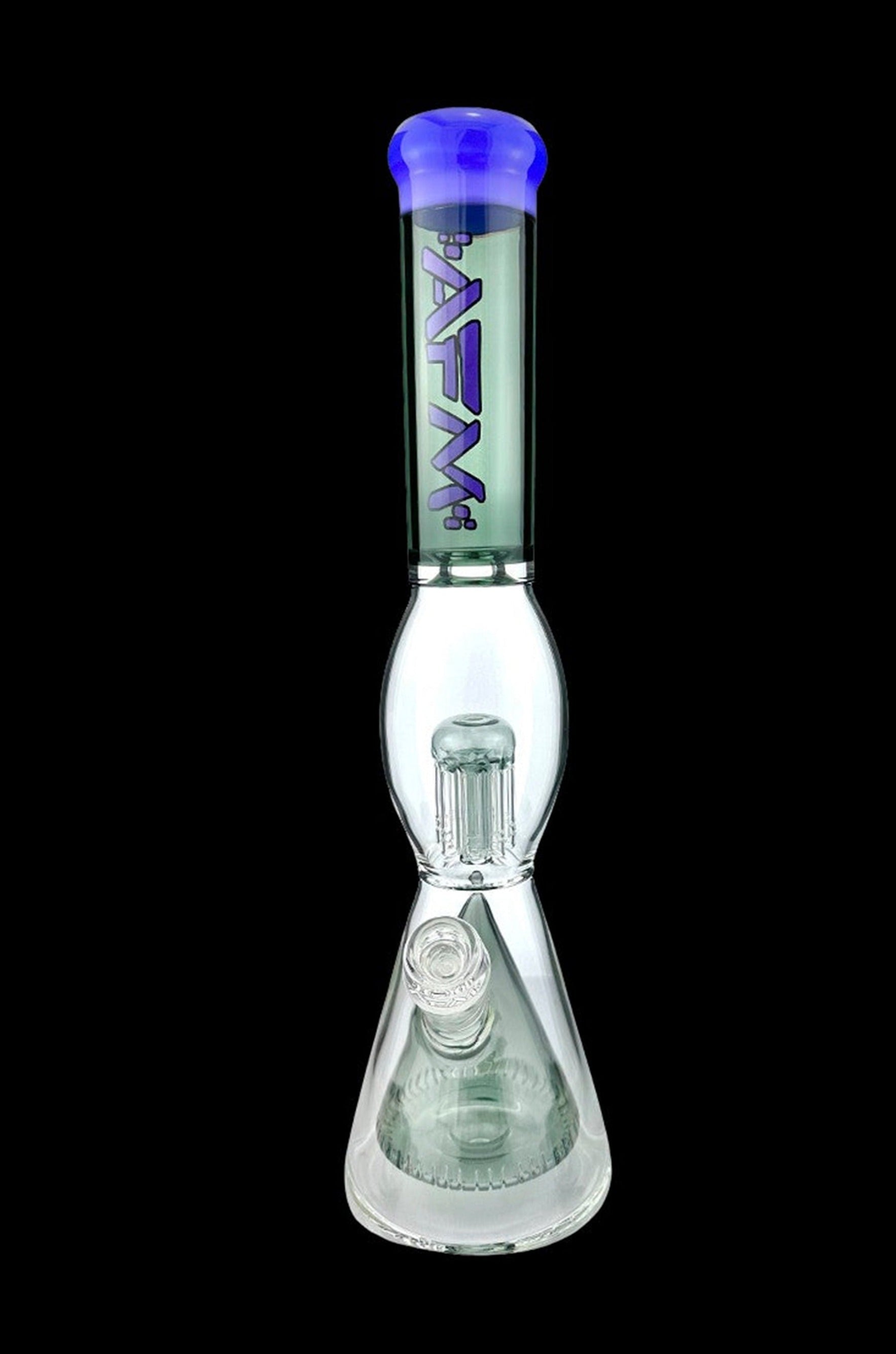 AFM Glass: Stunning UFO Pyramid Perc Glass Beaker Bong