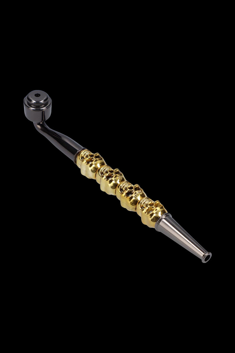 Cool 6.5-Inch Metal Hand Pipe with Skull Stem