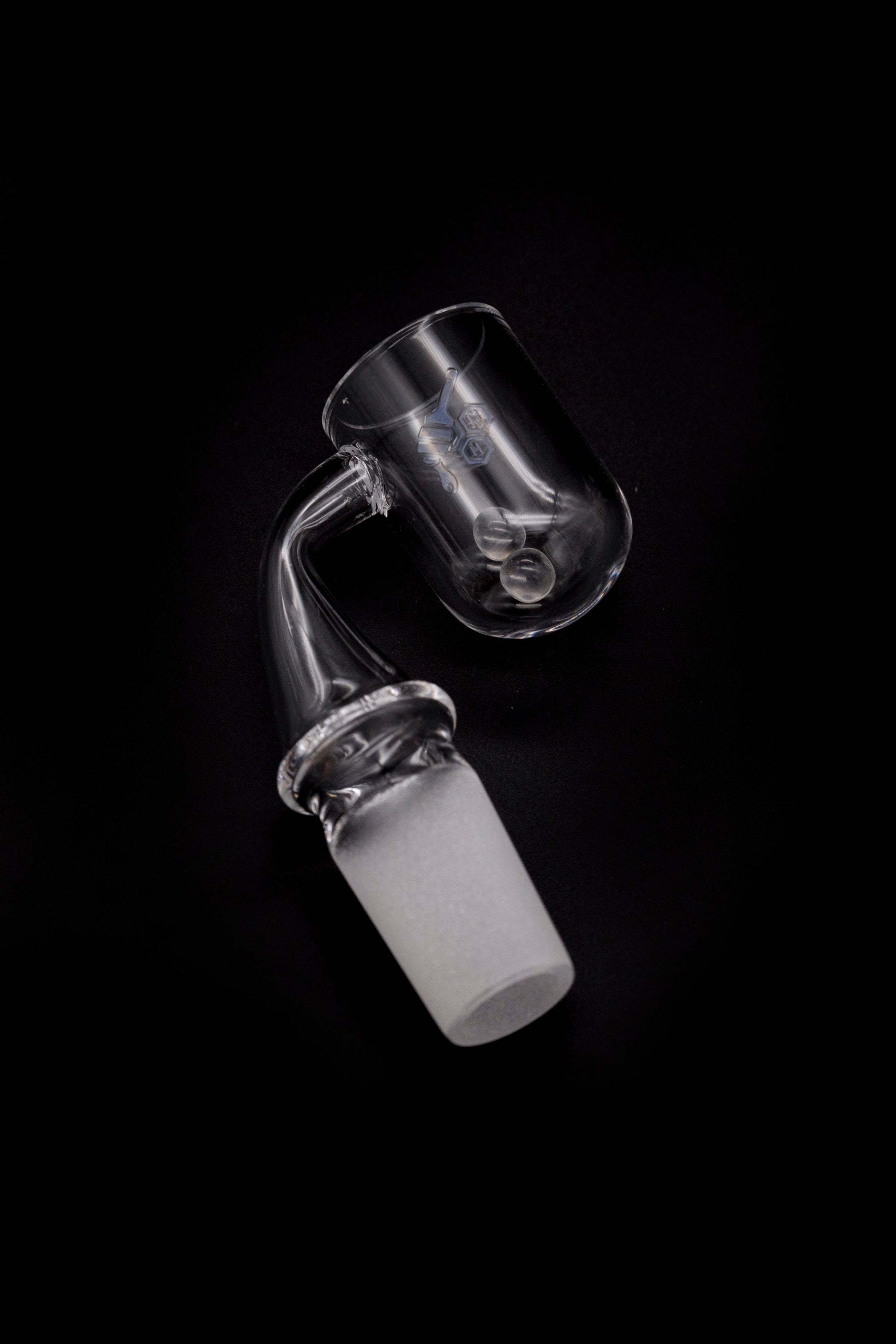 Honeybee Herb Honey Cyclone Quartz Banger - Yellow Line: Elevate Your Dabbing Experience