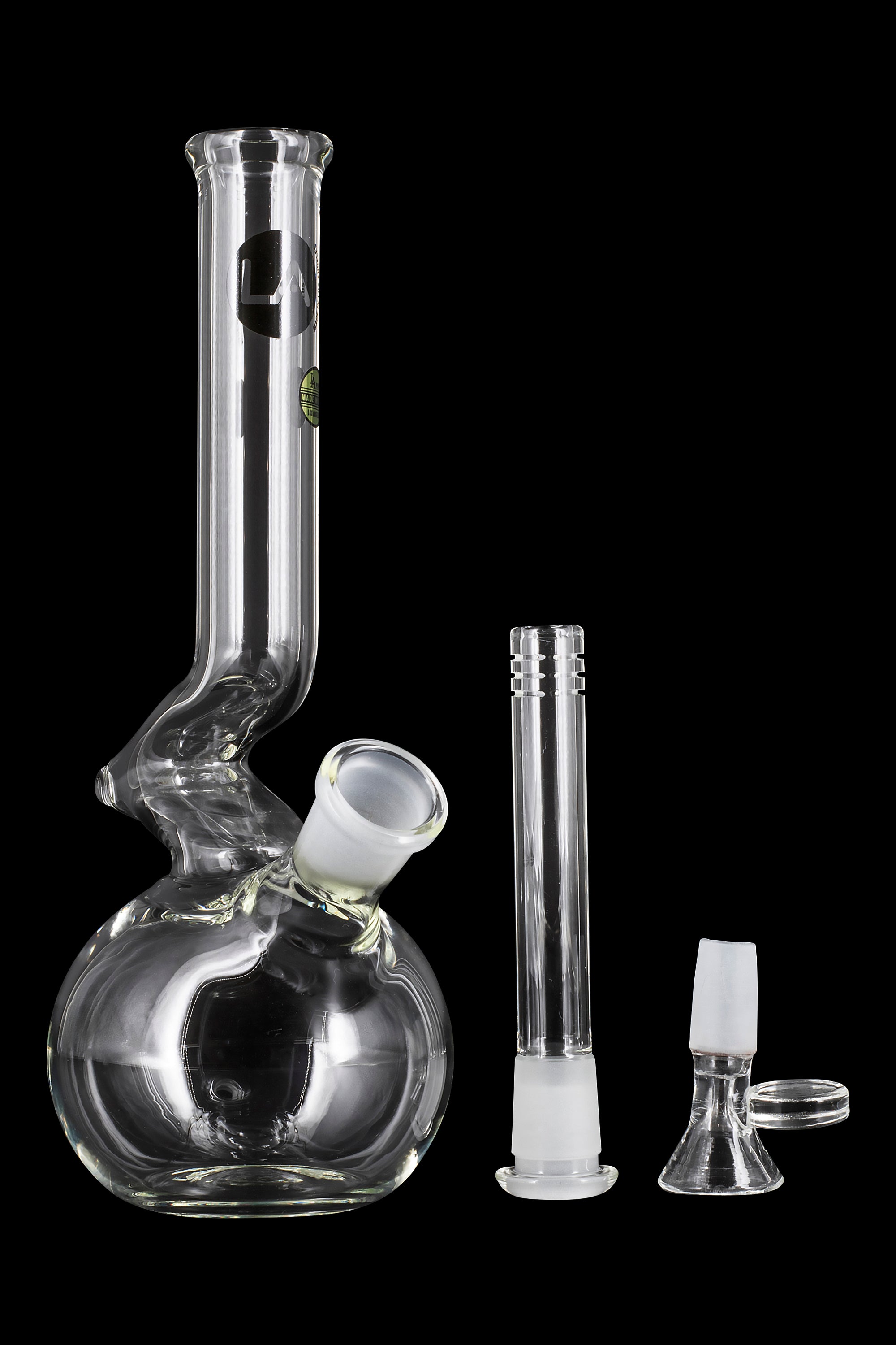 LA Pipes Z-Neck Bubble Base Ice Bong - The Simply Guy