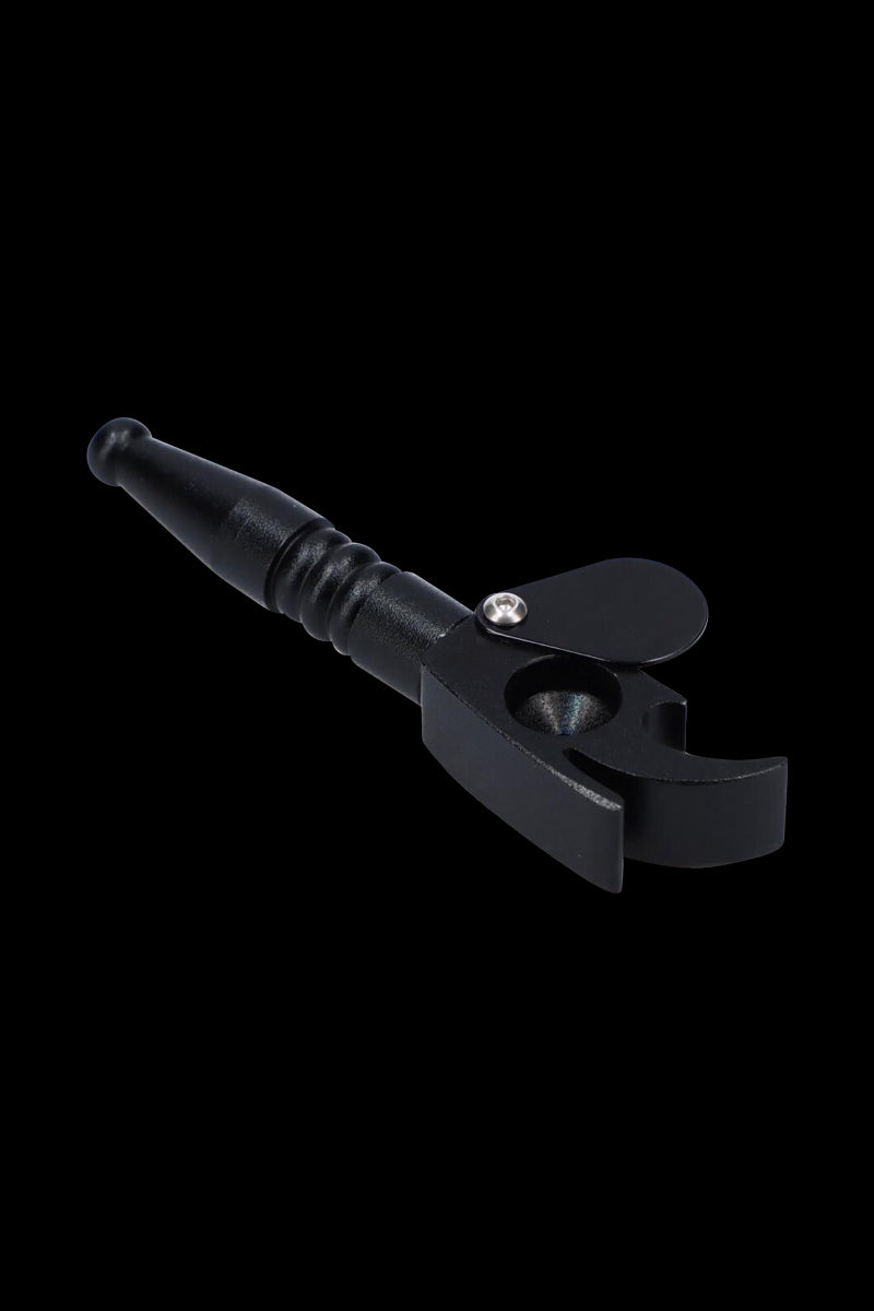 Incredible Metal Hand Pipe with Swivel Lid and Bottle Opener