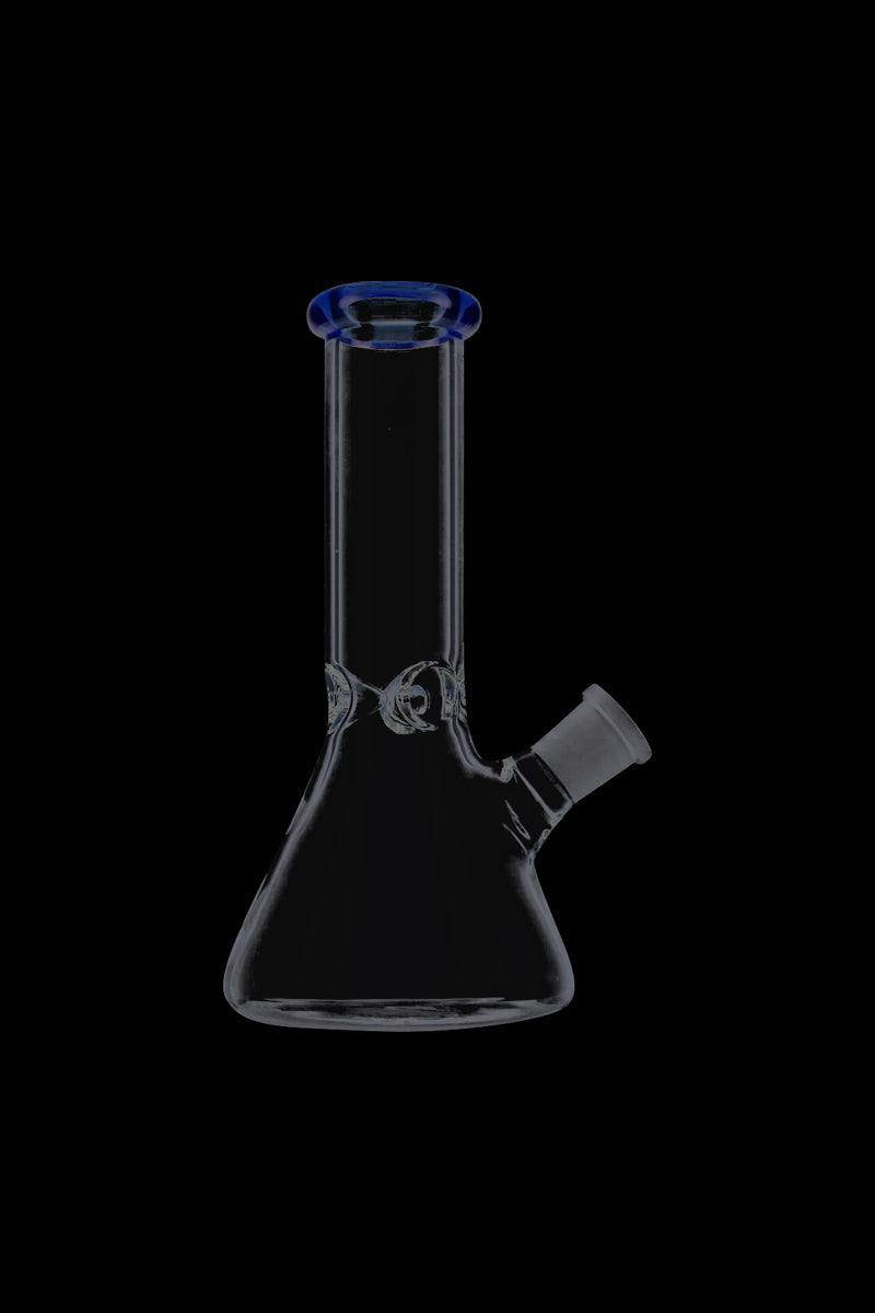 Exquisite Glass Beaker Base Ice Bong with Vibrant Colored Mouthpiece