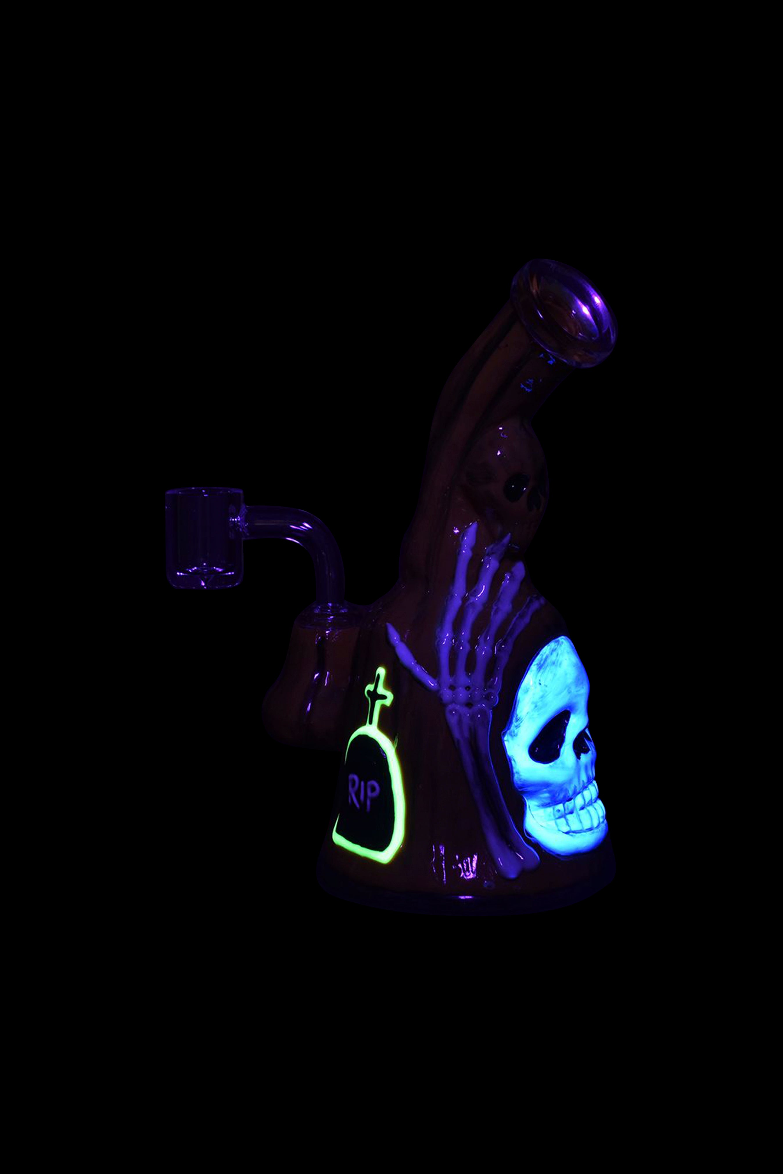 Spooky Haunted Gourd Glass Dab Rig - Glow in the Dark!