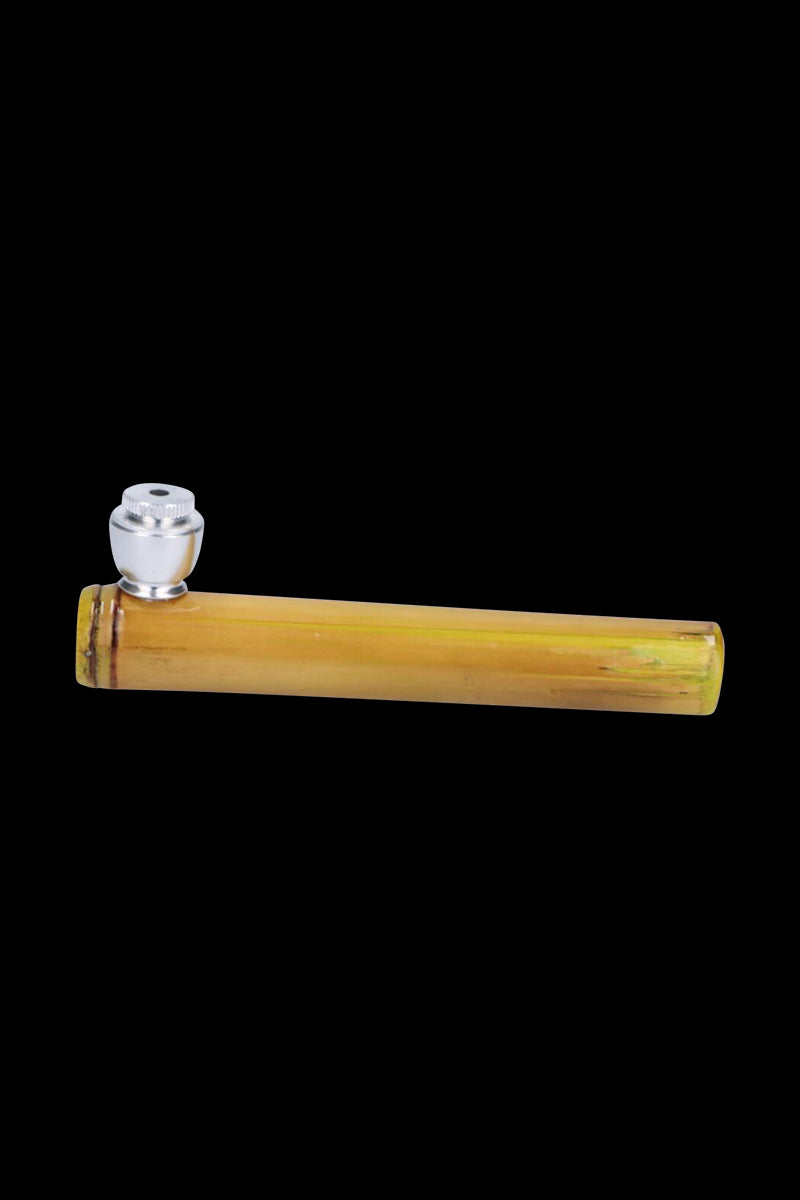 Elegant Bamboo Steamroller Pipe with Capped Herb Bowl