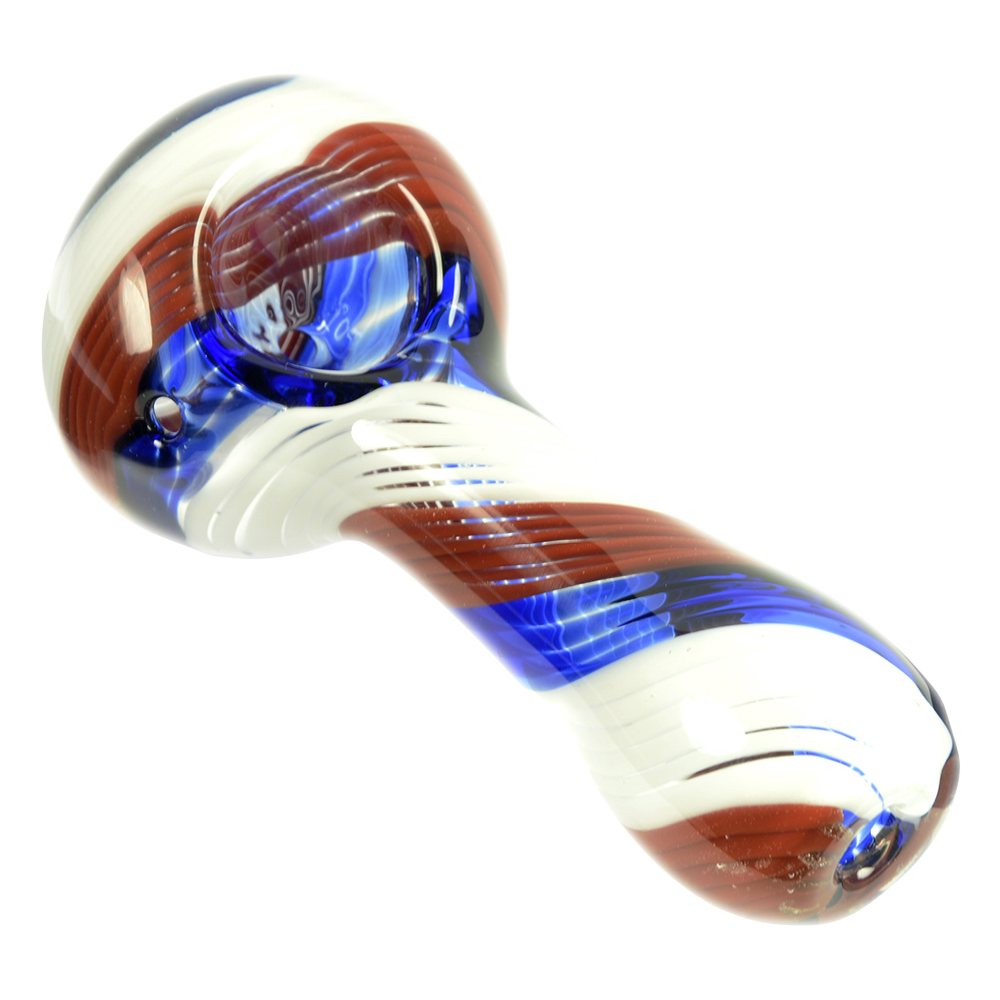 Patriotic Glassheads Inside-Out Spoon Pipe