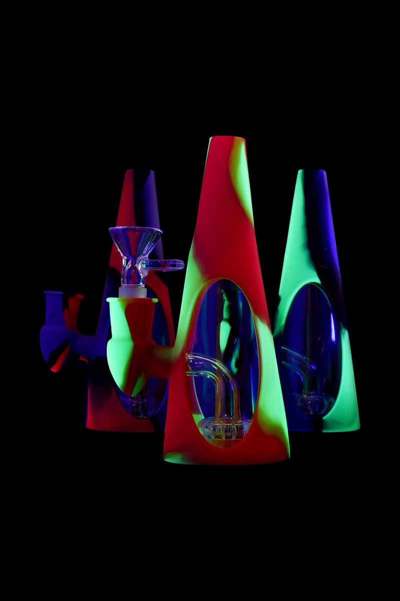 Sili-Cone: Portable & Durable Glass Cone Water Pipe with Silicone Shell