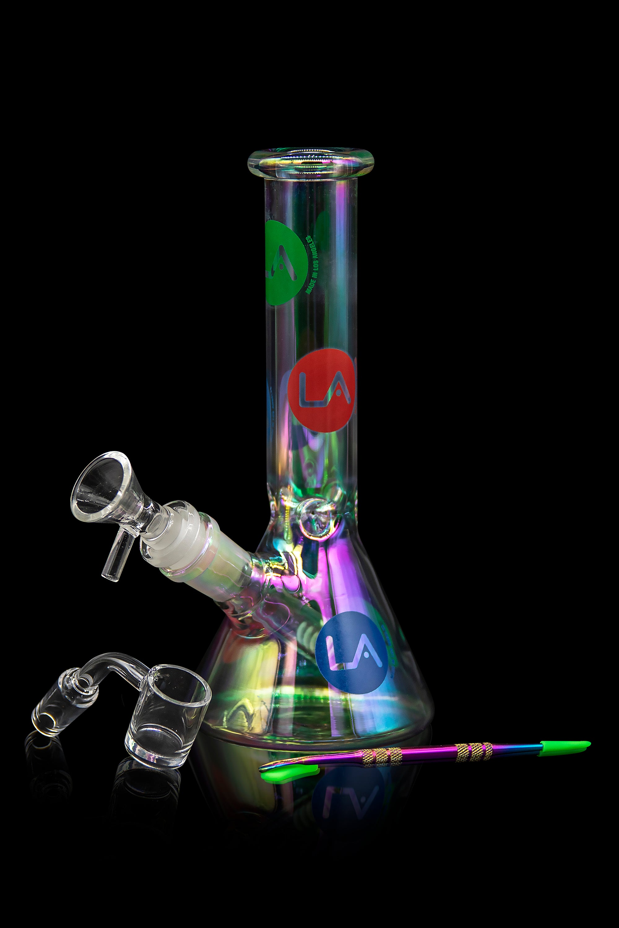 LA Pipes Limited Edition 8-Piece Iridescent Disco Beaker Set: A Groovy Retro Delight