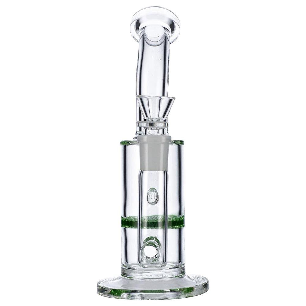 Stylish 9-Inch Glass Bubbler with HoneyComb Disc Perc
