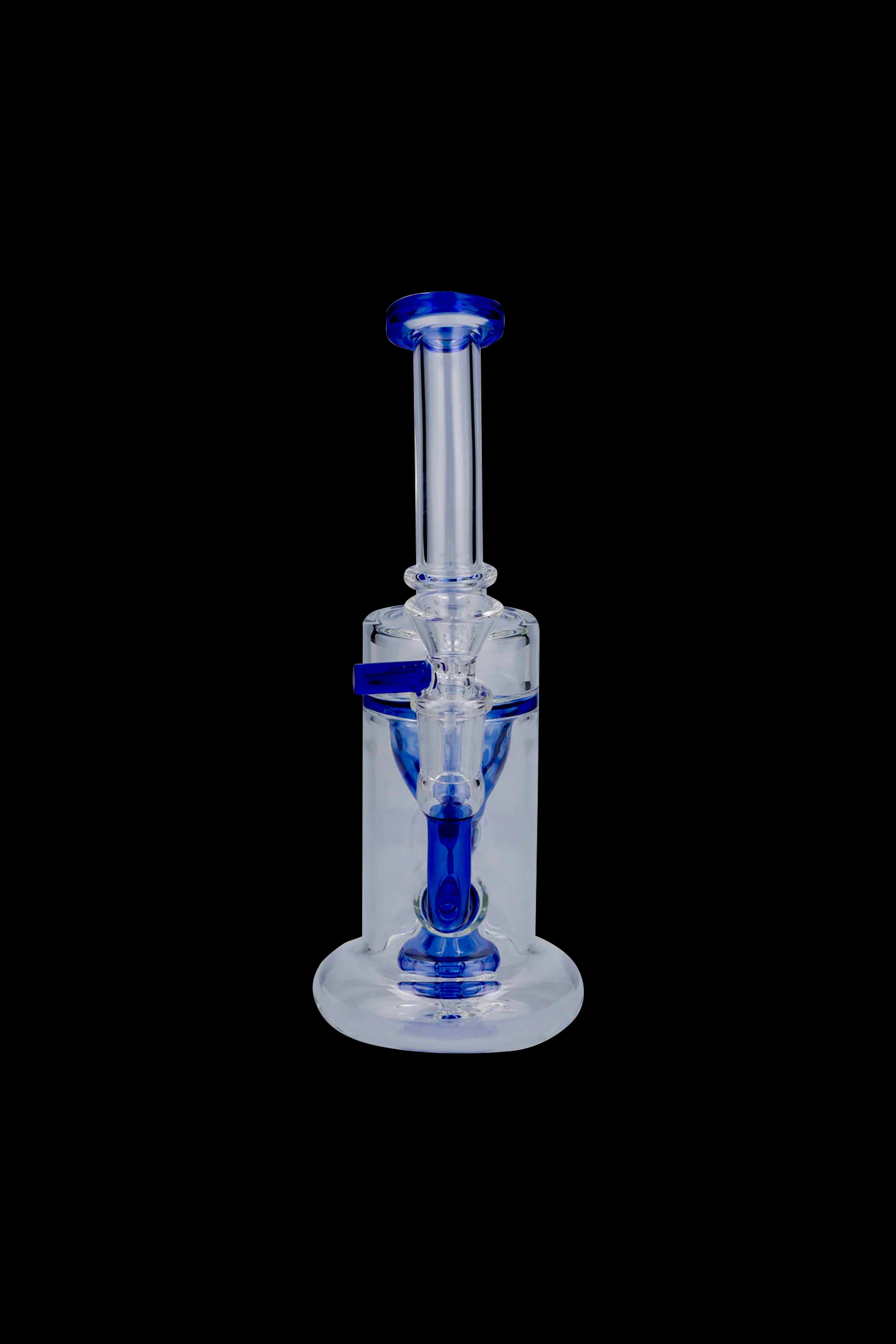 Stunning Milky Blue Showerhead Incycler Water Pipe - A Must - Have for Cannabis Lovers