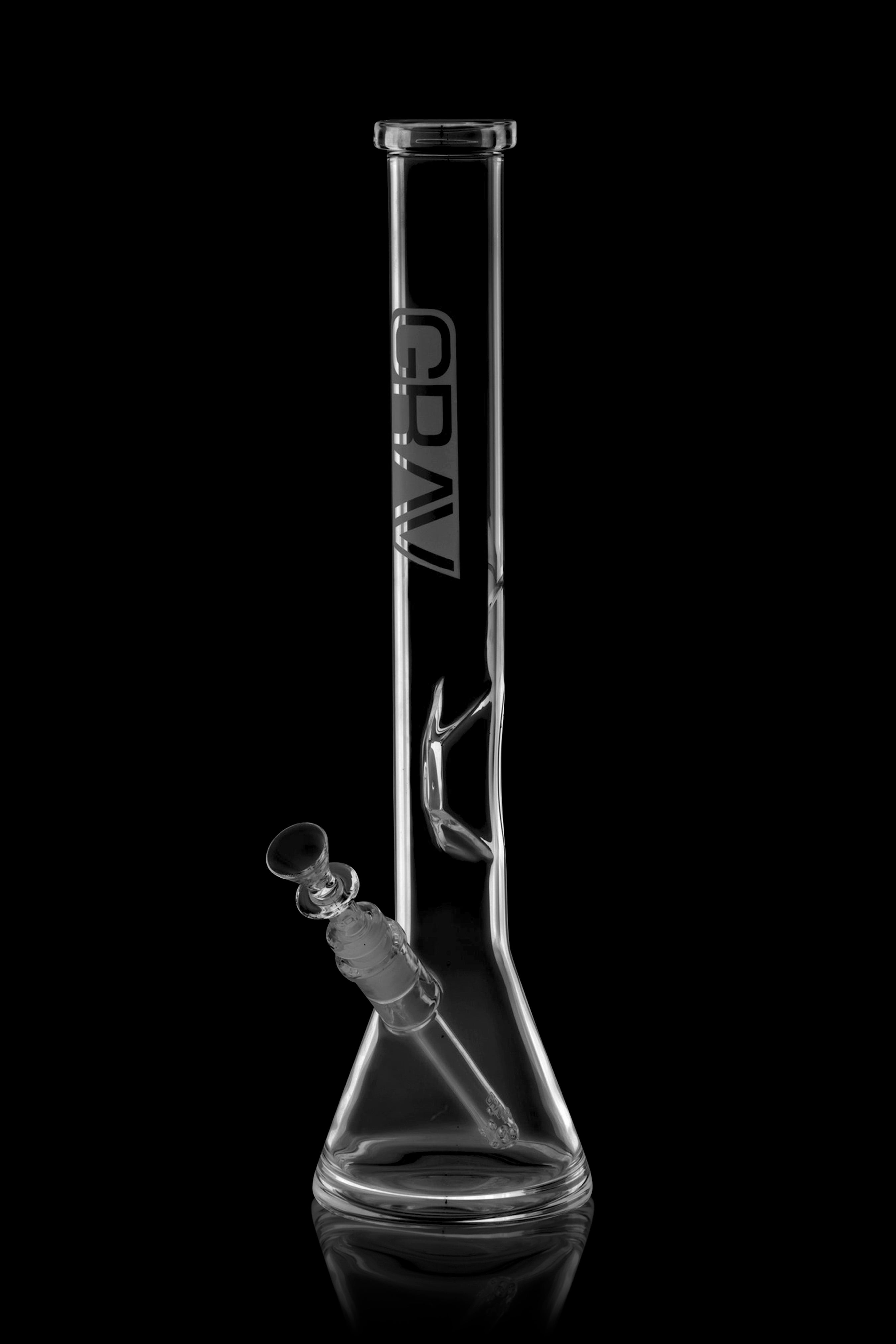 GRAV Extra-Large, Crystal Clear Beaker Base Water Pipe - A Smoking Marvel!