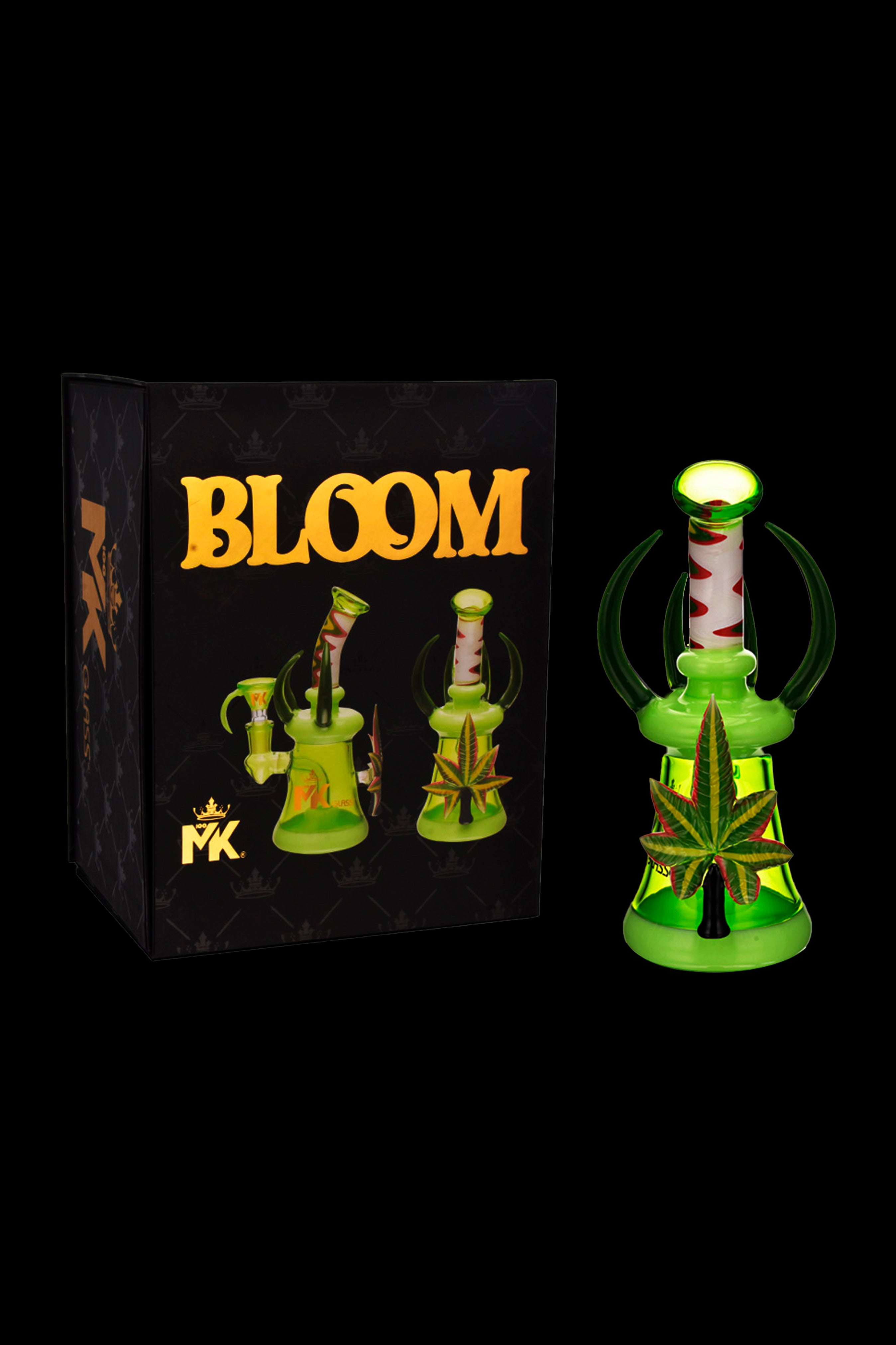 MK100 Glass Bloom Water Pipe - A Stunning Smoking Artifact