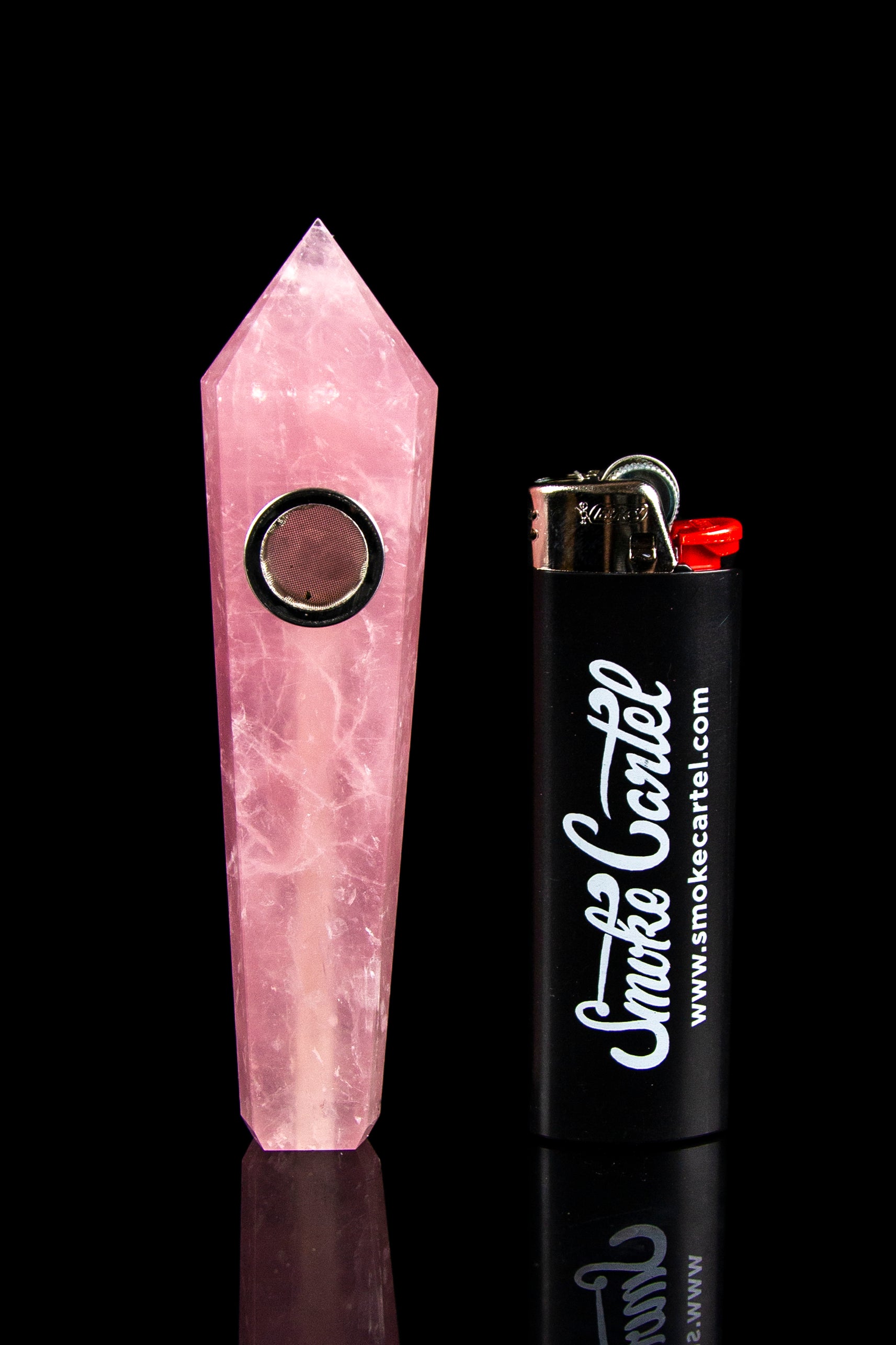 Blunt Babe Trays Rose Quartz Gemstone Hand Pipe - A Stunning Smoking Companion