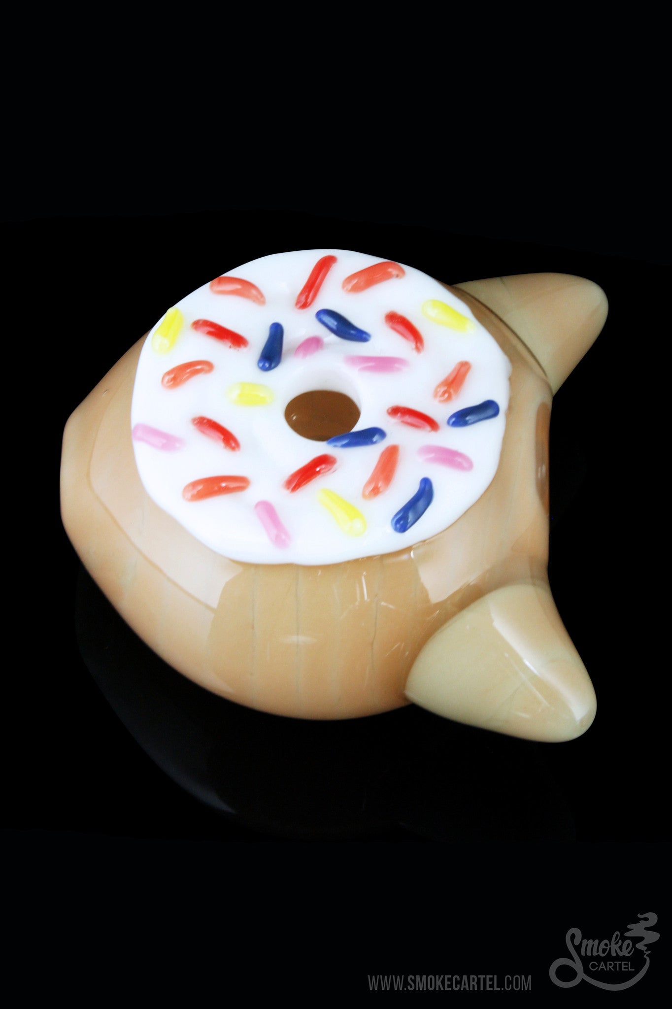 Empire Glassworks Glazed Kitty Donut Pipe - A Fun Smoking Companion