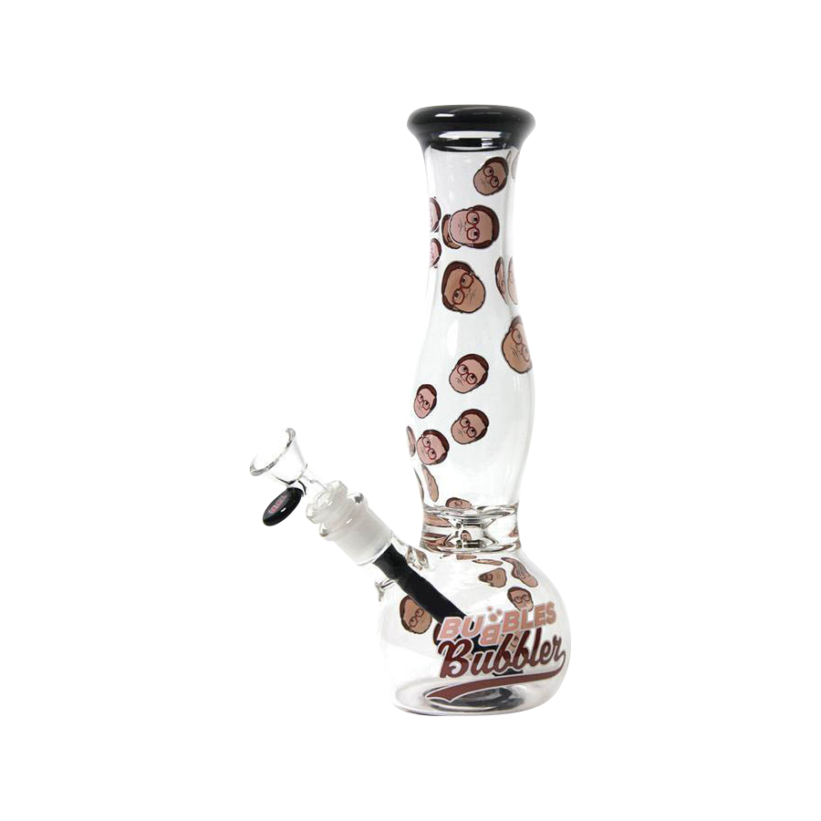 Bubbles Bubbler Ice Glass Water Pipe - A Tribute to the Kitty Lover