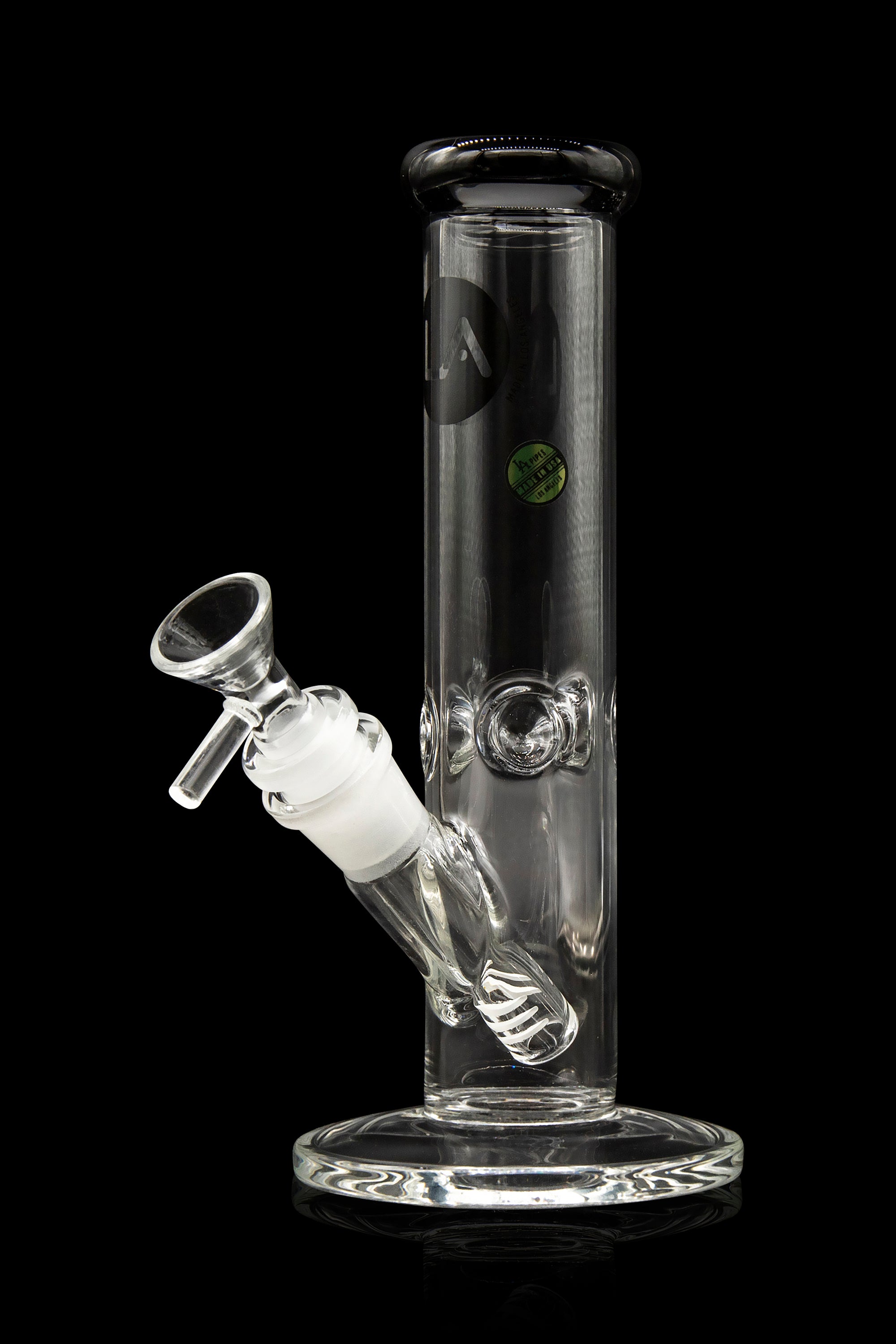 LA Pipes Borosilicate Glass Straight Tube Bong - A Timeless Classic