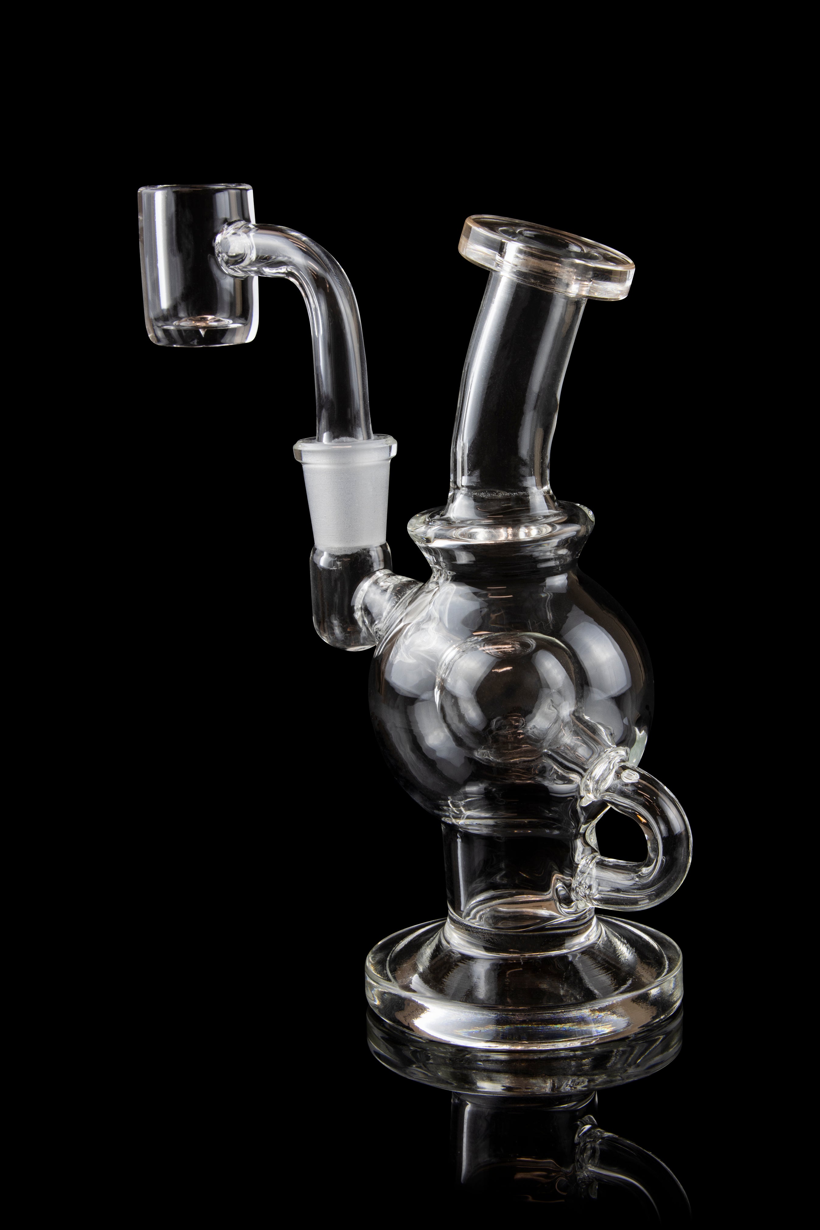 Travel-Friendly Mini Clear Bent Neck Dab Rig