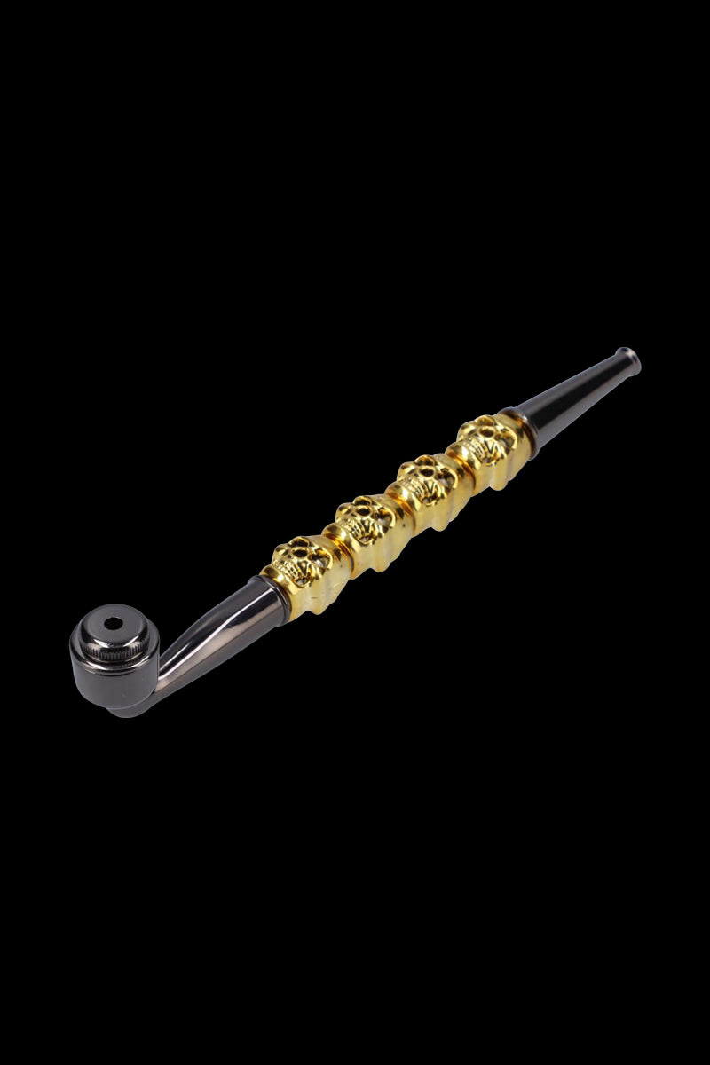 Cool 6.5-Inch Metal Hand Pipe with Skull Stem