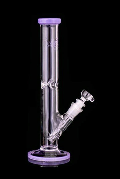 Envy 12-Inch Straight Tube Glass Piece with Stunning Colored Accents