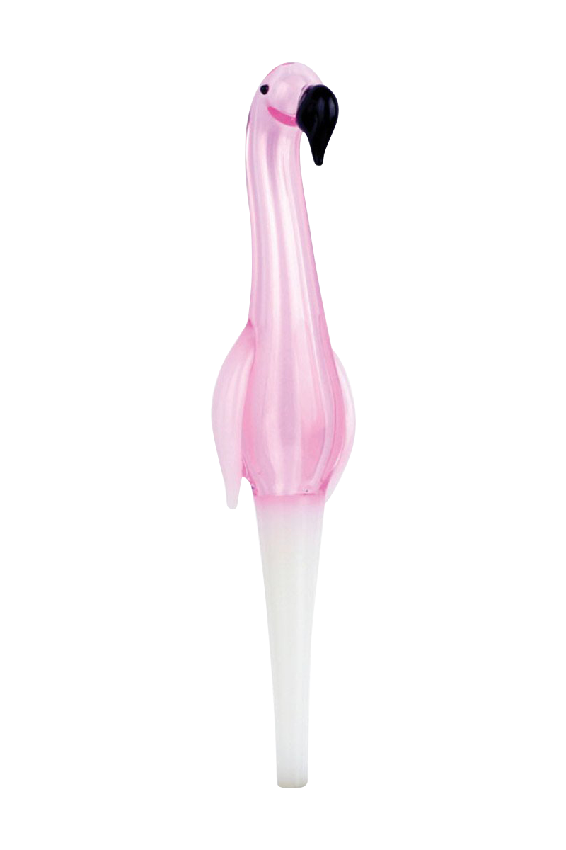 Gorgeous Flamingo Glass Dab Straw - A Collector's Delight