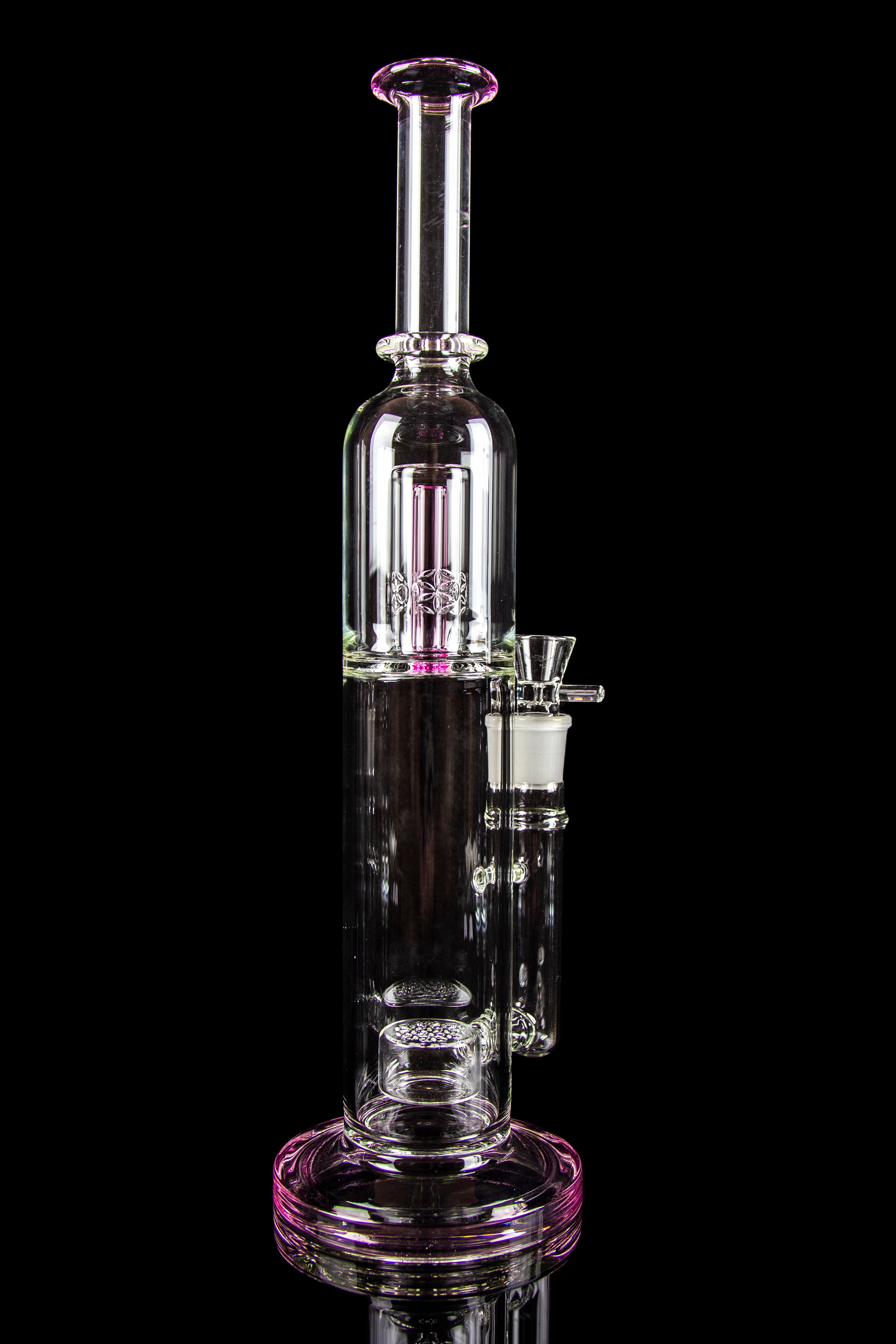 Explosive Cherry Bomb Domed Straight Tube with Vibrant Colored Accents