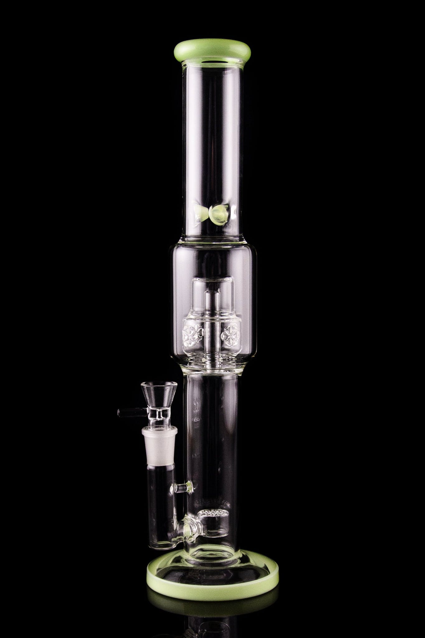 Calibear Tree of Life Straight Tube Water Pipe - A Timeless Smoking Companion
