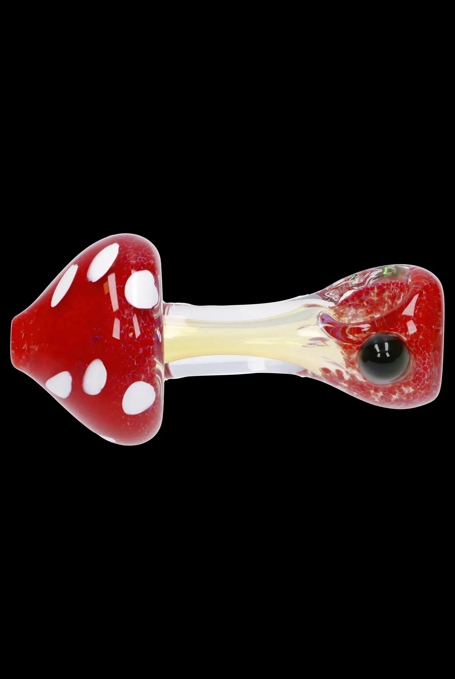 Exquisite Mushroom Frit Spoon Pipe - 4.5 inches