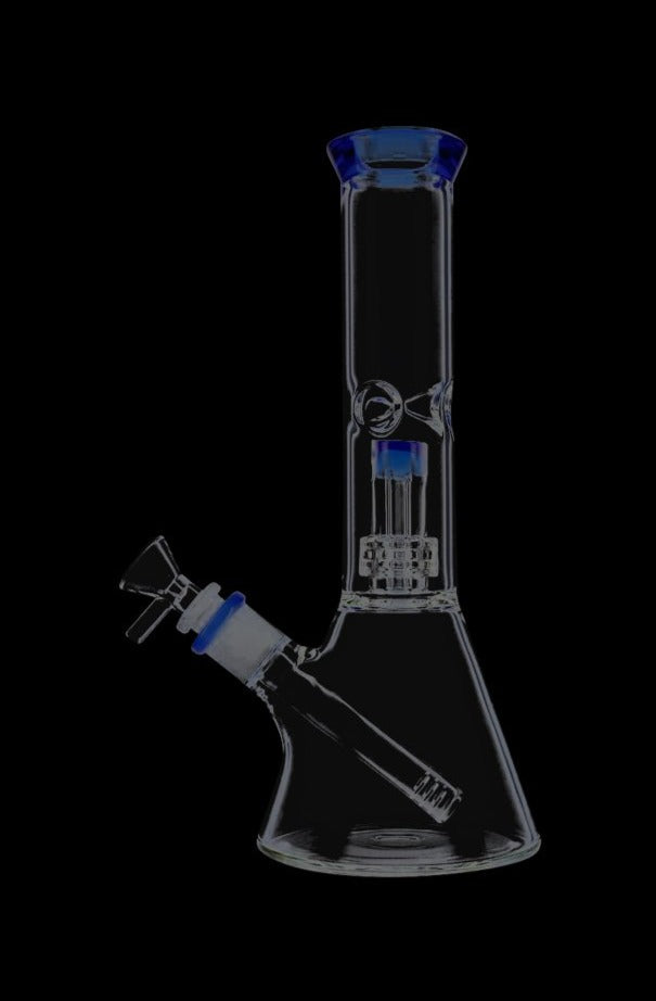 Stunning Glass Beaker Ice Bong with Drum Percolator - Party Essential!