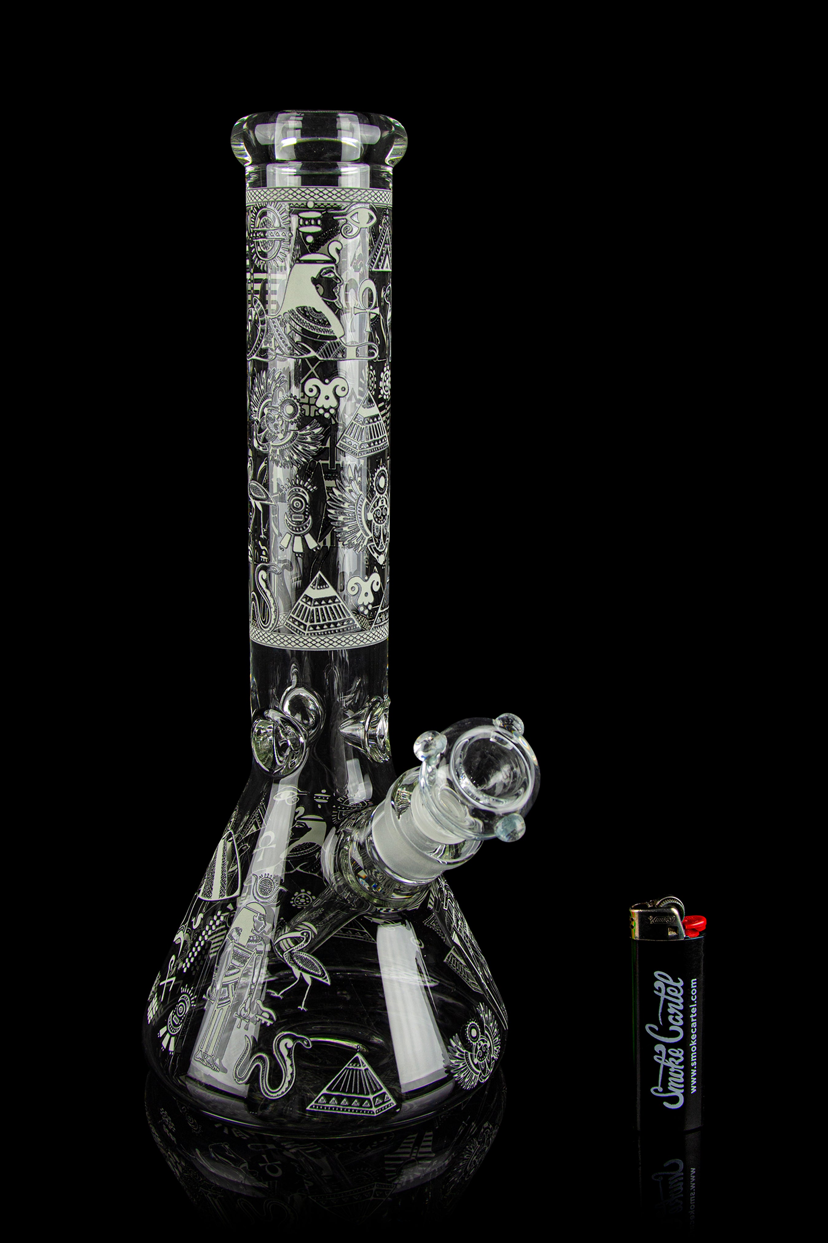 BONGS USA Glowing Egyptian Deities Ice Bong - Light Up Your Nights!