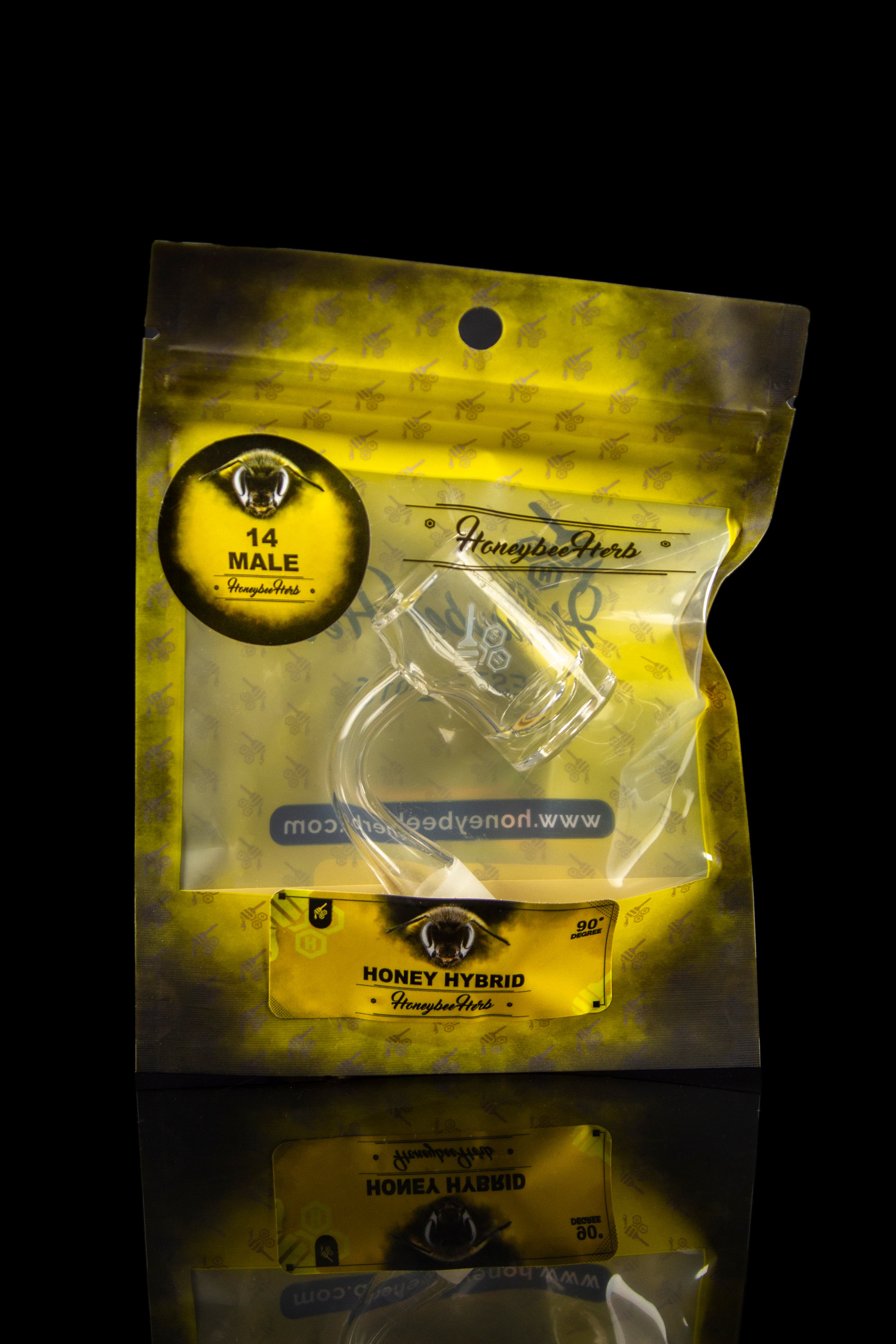 Honeybee Herb Honey Hybrid Quartz Banger - Stunning Yellow Lion Edition
