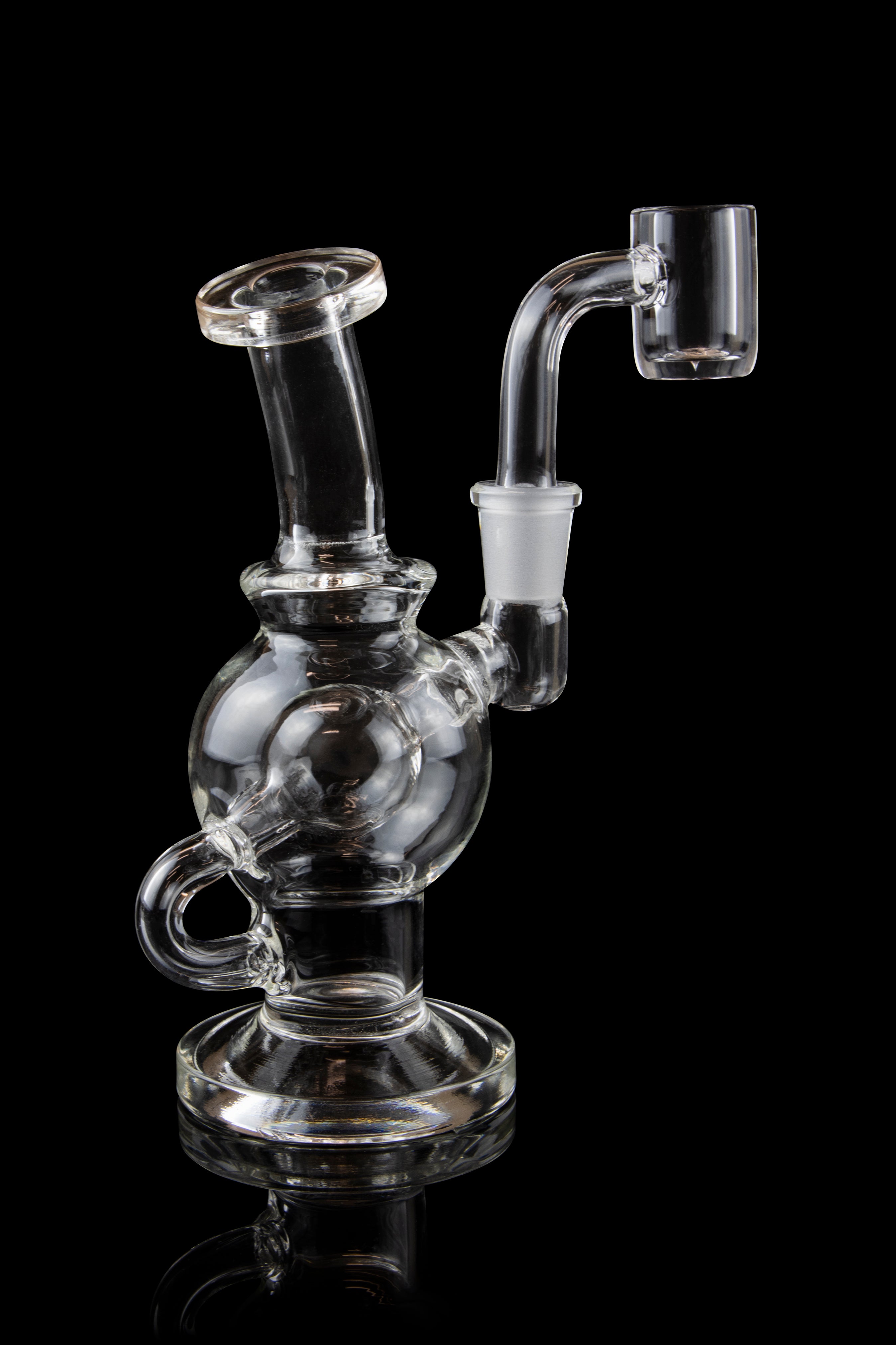 Travel-Friendly Mini Clear Bent Neck Dab Rig