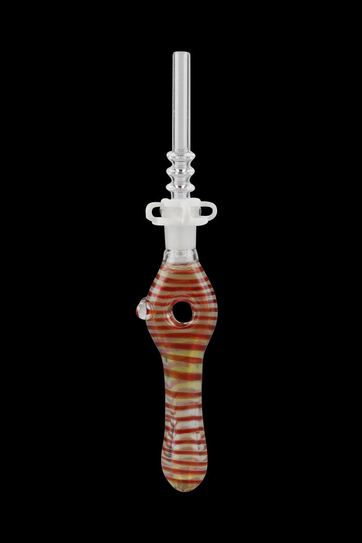 Vibrant Glass Donut Dab Straw Nectar Collector