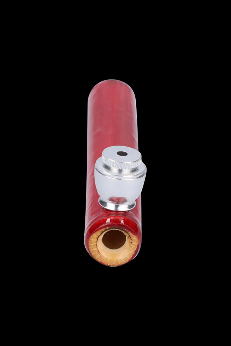 Elegant Bamboo Steamroller Pipe with Capped Herb Bowl