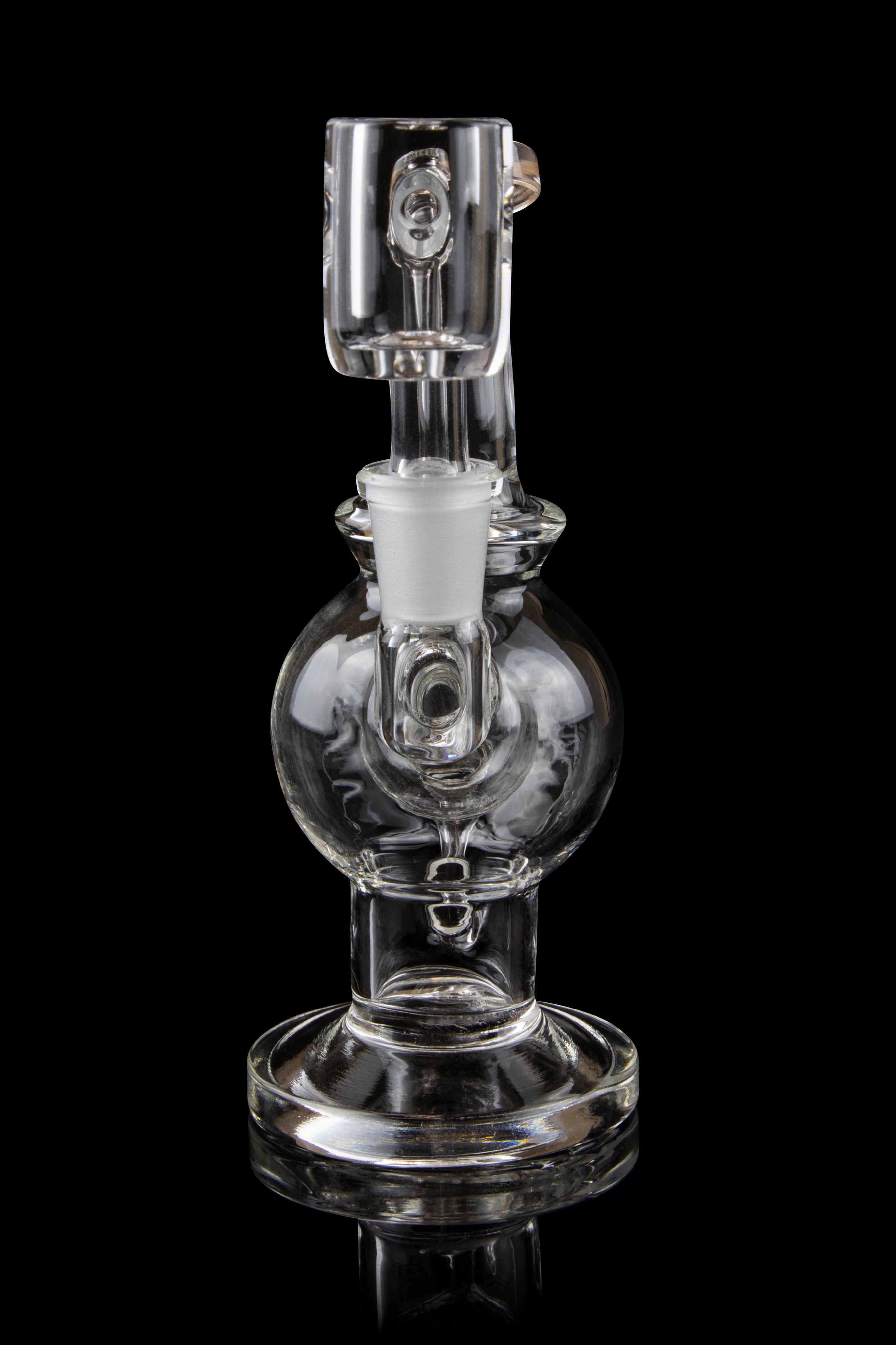 Travel-Friendly Mini Clear Bent Neck Dab Rig