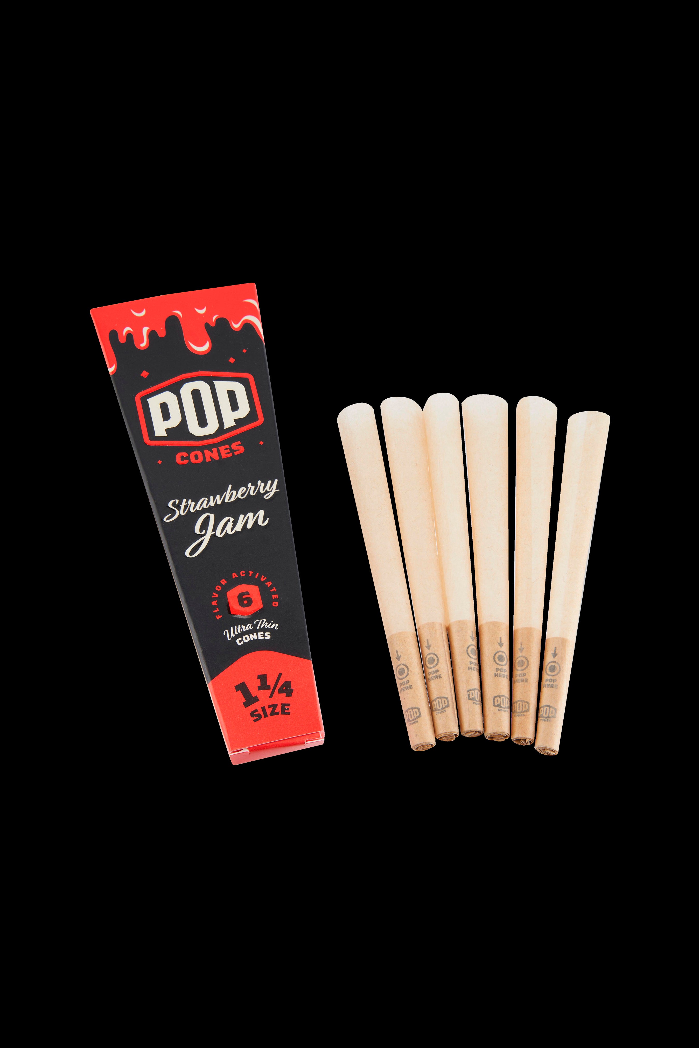 Pop Cones King and 1 Size Pre-Rolled Cones with Flavor Tip - 8-Pack Mixed Flavors