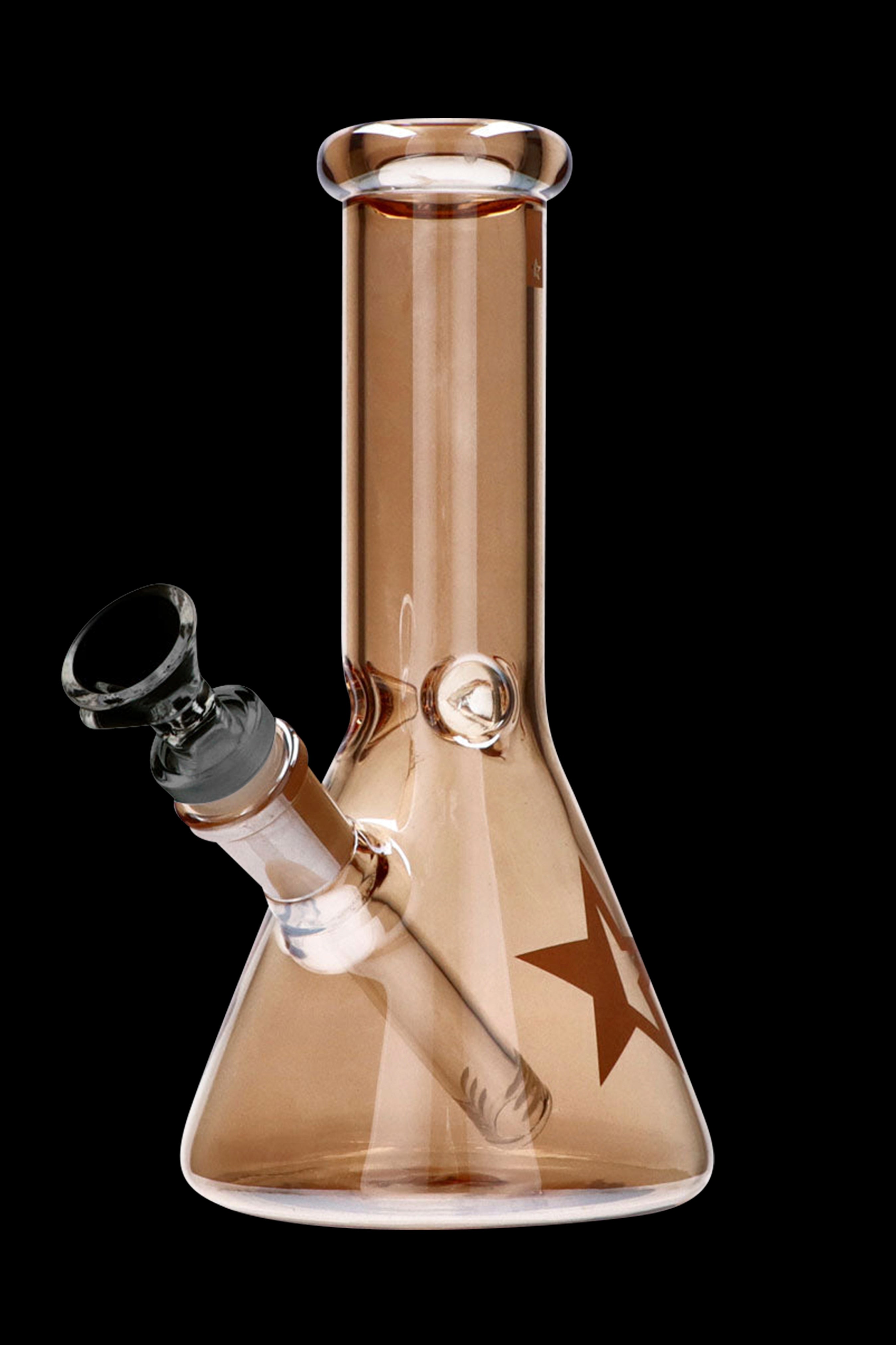 Famous Brandz Fumed Glass Beaker Water Pipe - Compact & Stylish