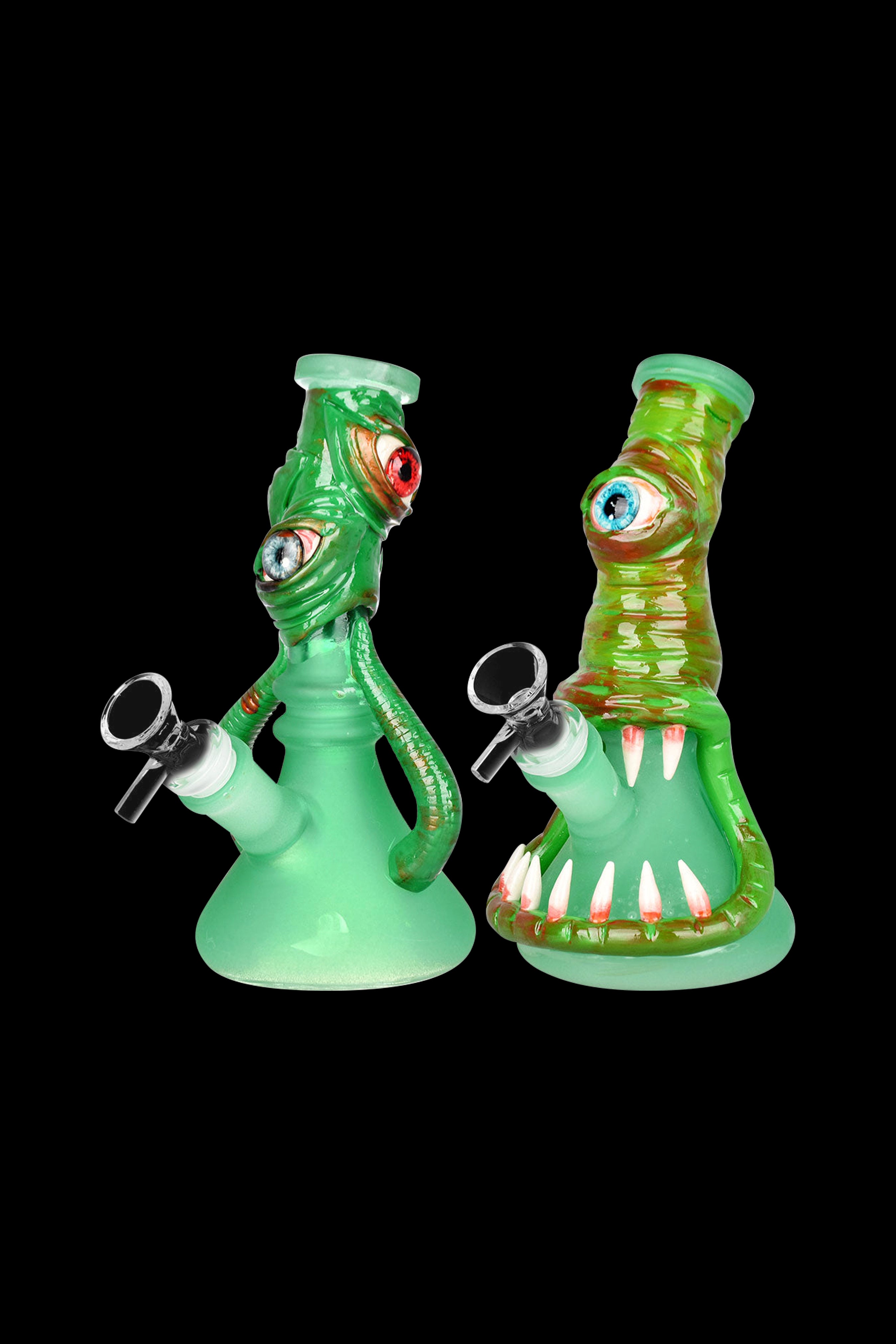 Eye - Catching Bleary Eyed Beastie 3D Painted Beaker Water Pipe