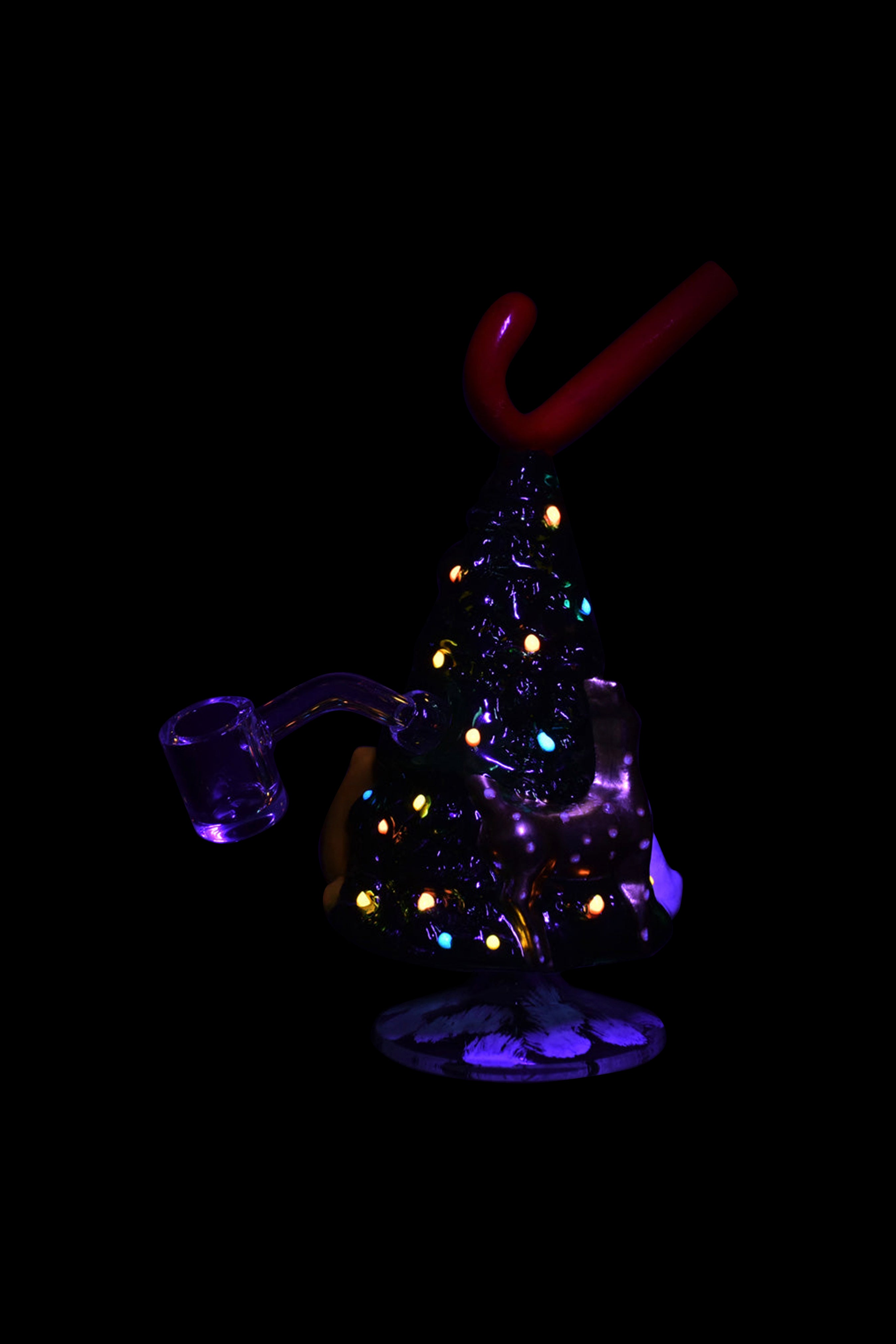 Festive Christmas Tree Candy Cane Dab Rig