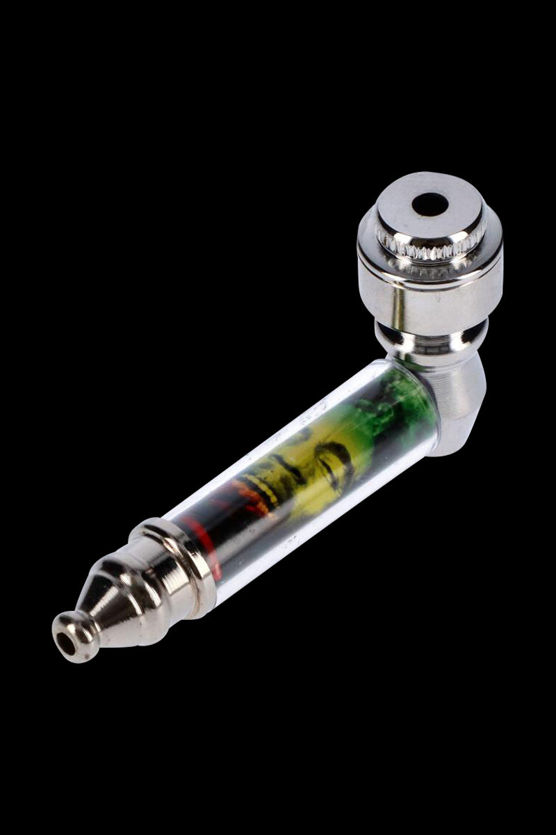 Indestructible Rasta-Themed Metal Hand Pipe