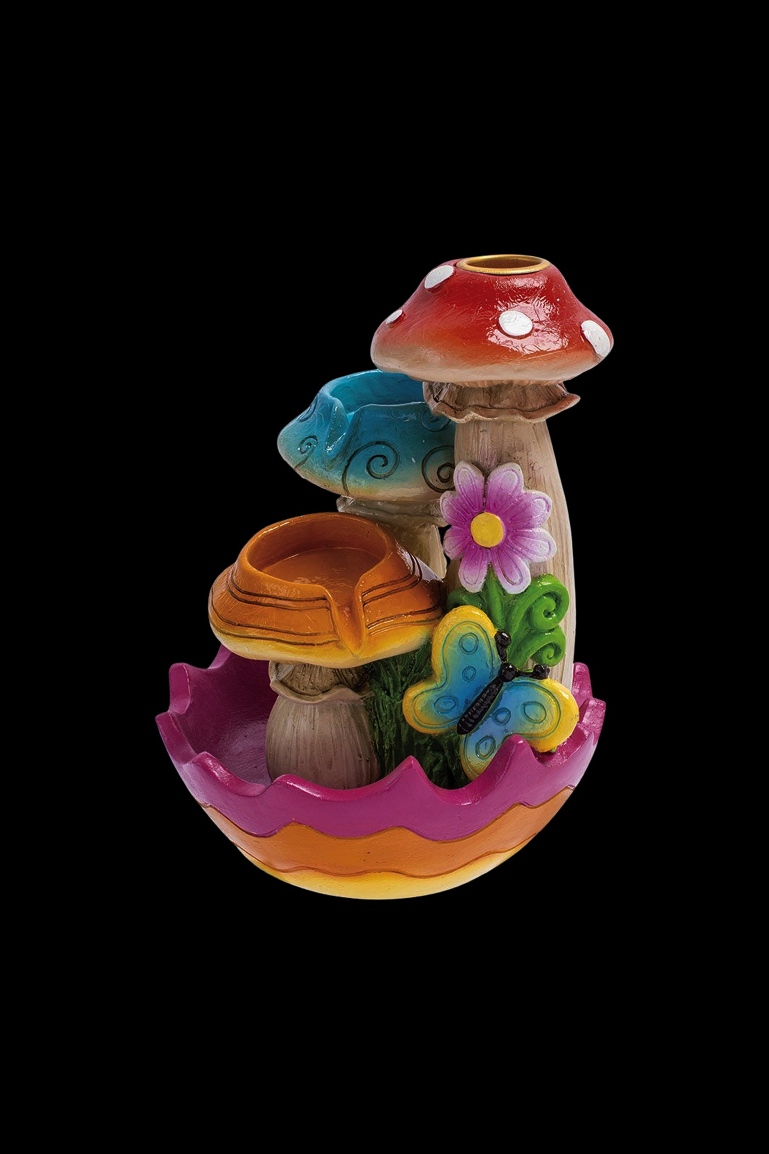 Fujima Enchanting Tri - Mushroom Flower Backflow Incense Burner