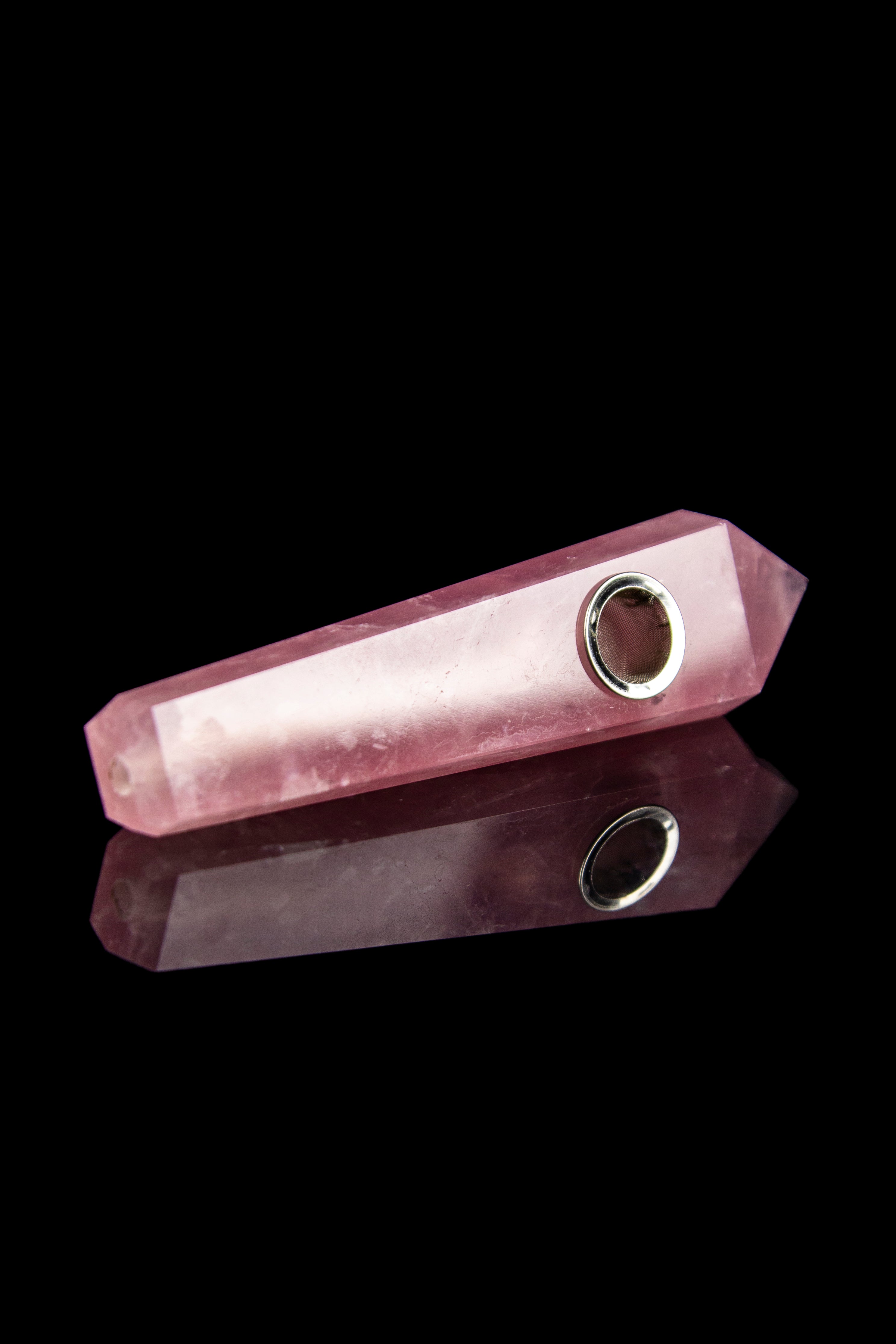 Blunt Babe Trays Rose Quartz Gemstone Hand Pipe - A Stunning Smoking Companion