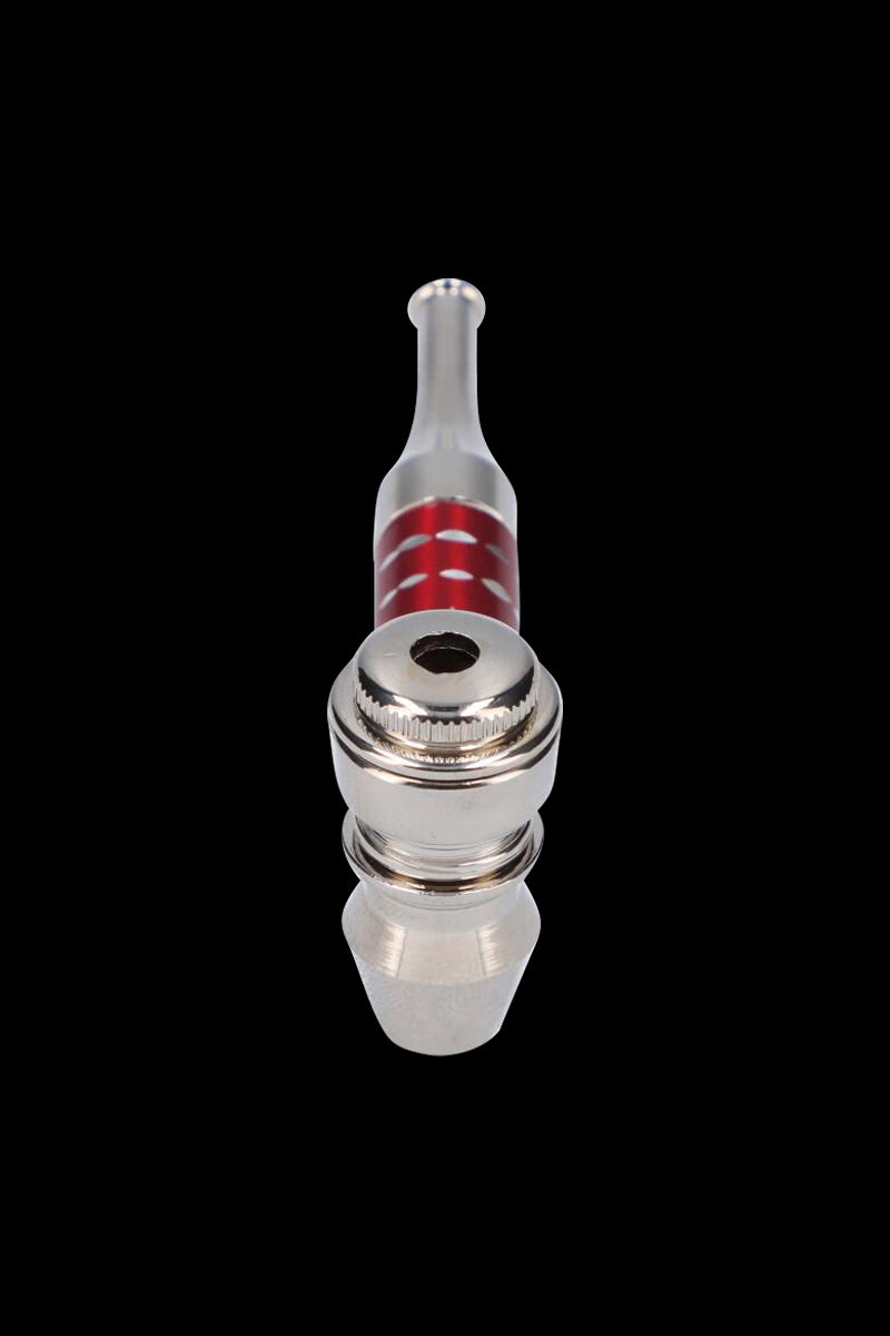 Gorgeous Colored Stem Metal Hand Pipe