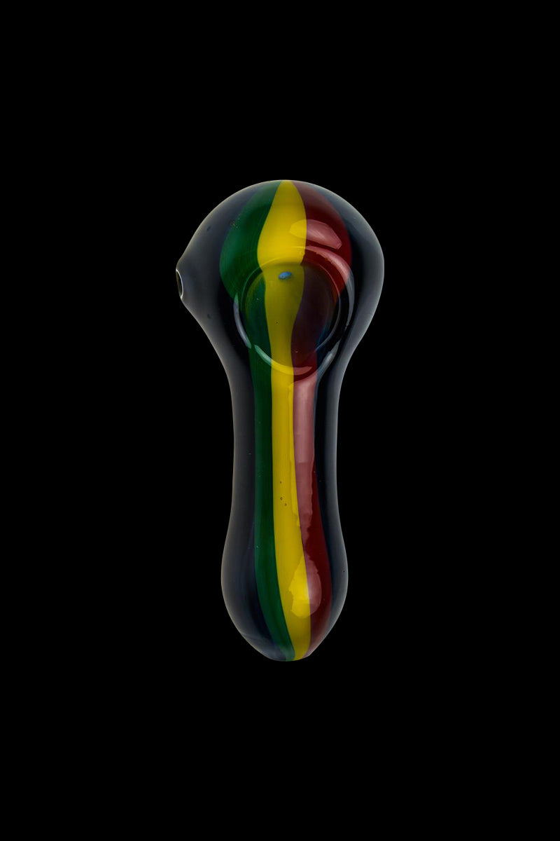 Black Rasta G-Spot Glass Spoon Pipe - A Unique Smoking Companion