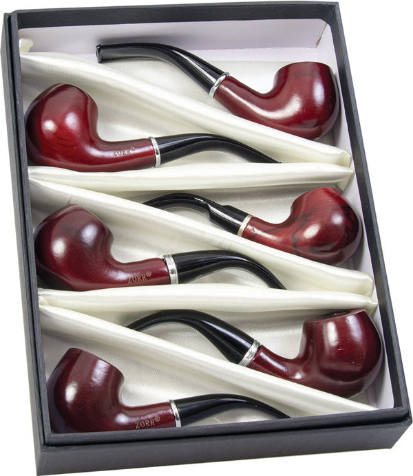 Fujima Exquisite Wooden Bent Pipes - 6-Pack Set