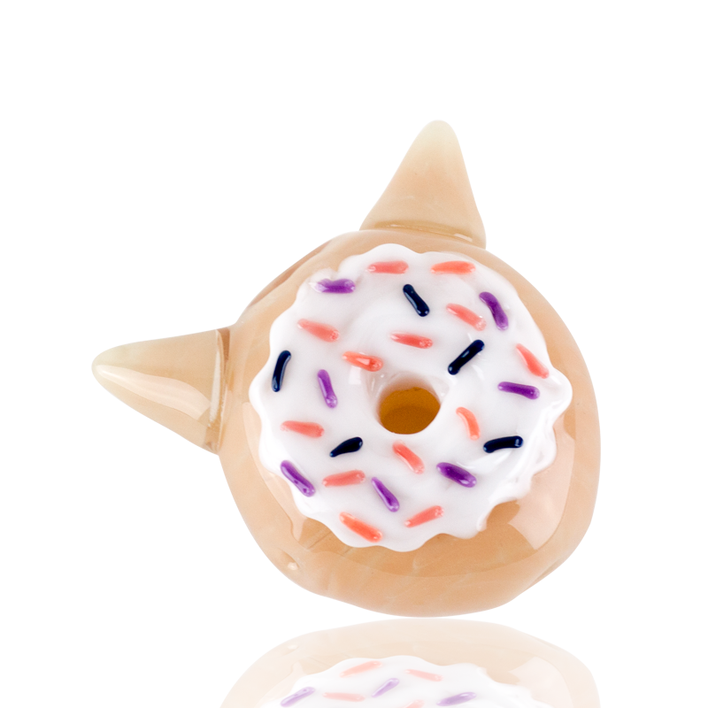 Empire Glassworks Glazed Kitty Donut Pipe - A Fun Smoking Companion