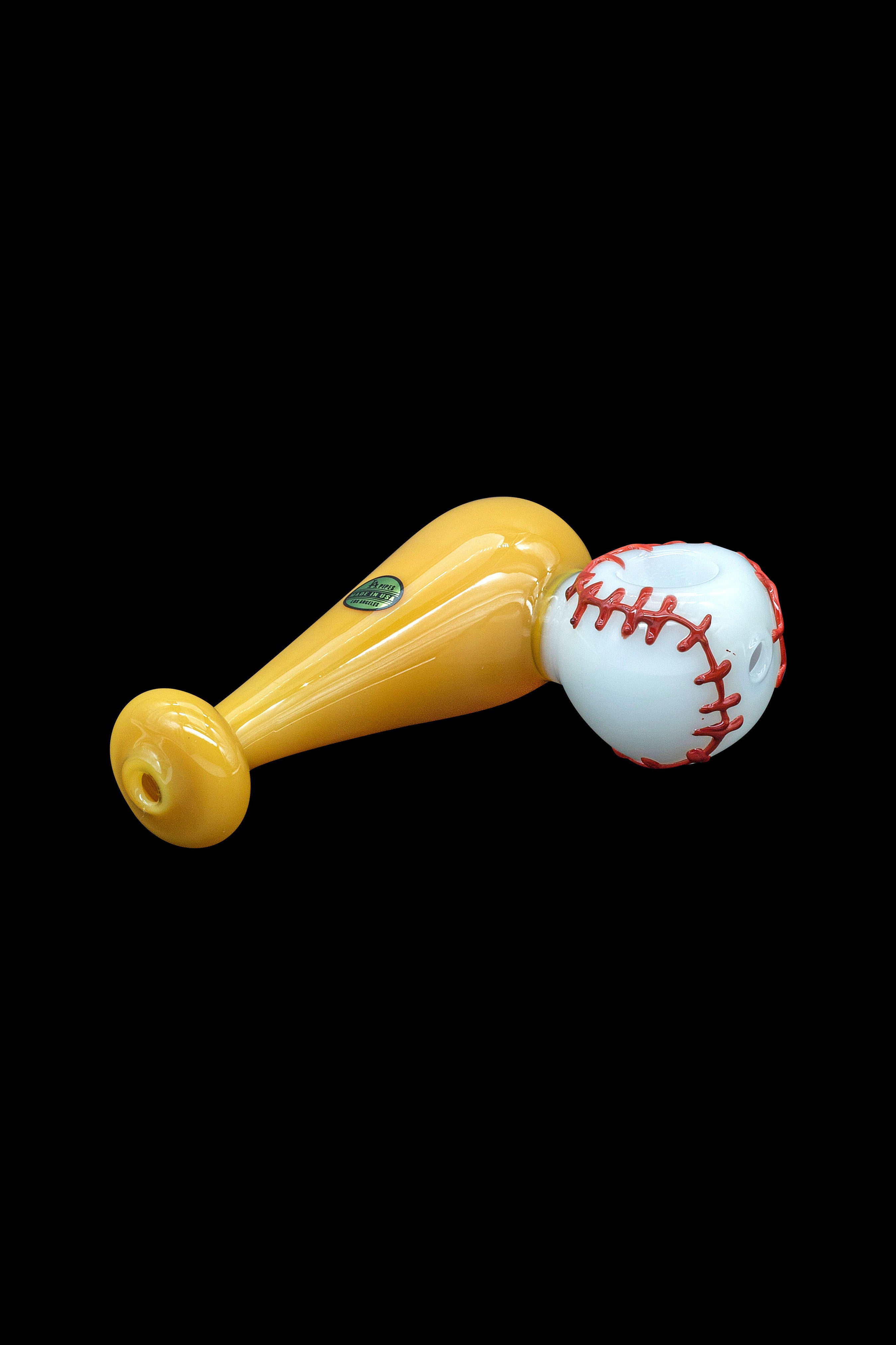 LA Pipes 420 Stretch Bat & Baseball Glass Pipe - A Must - Have for Cannabis Enthusiasts!